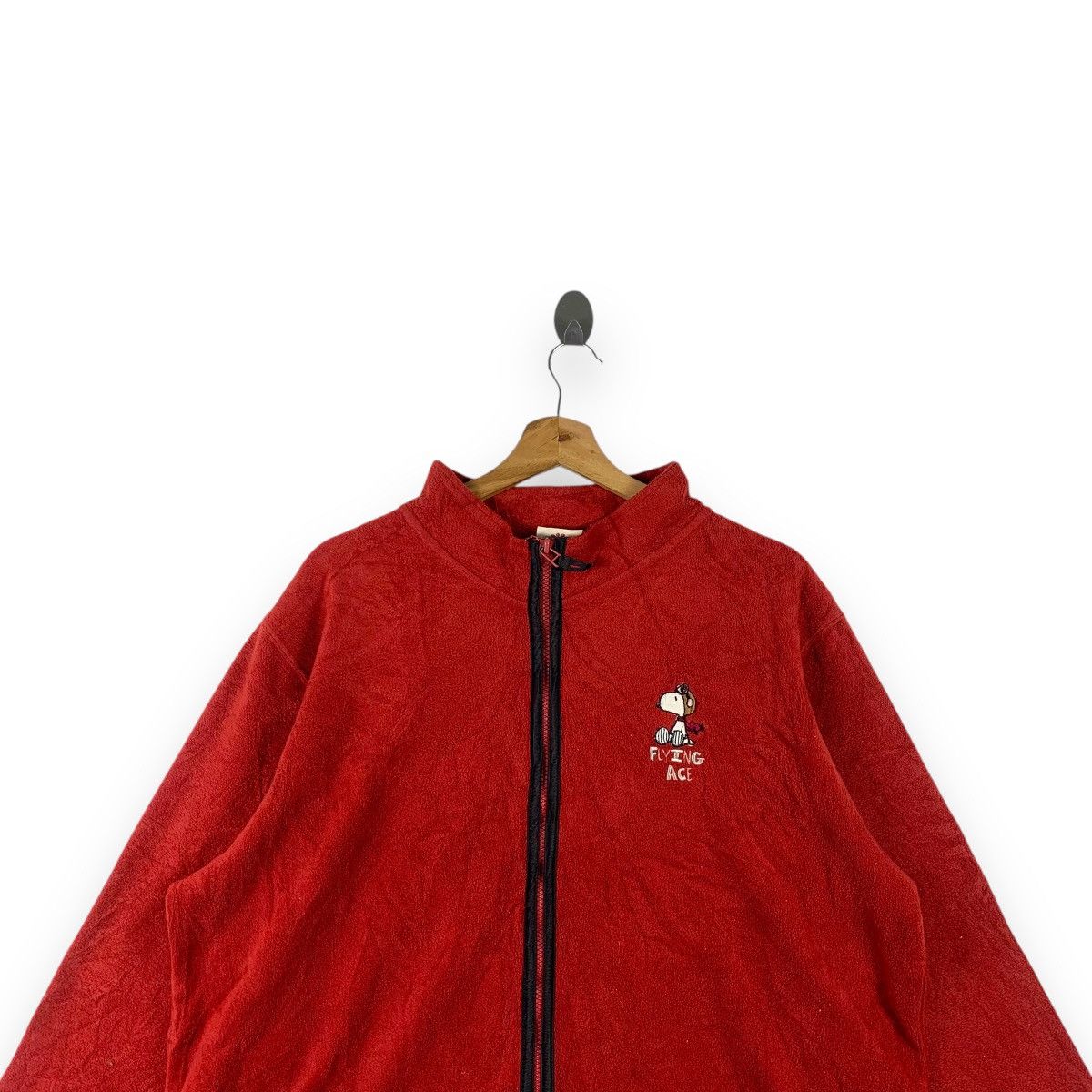 Peanuts Vintage SNOOPY PEANUTS CARTOON Flying Ace Fleece Jacket Size XXL / US 16-18 / IT 52-54 - 2 Thumbnail