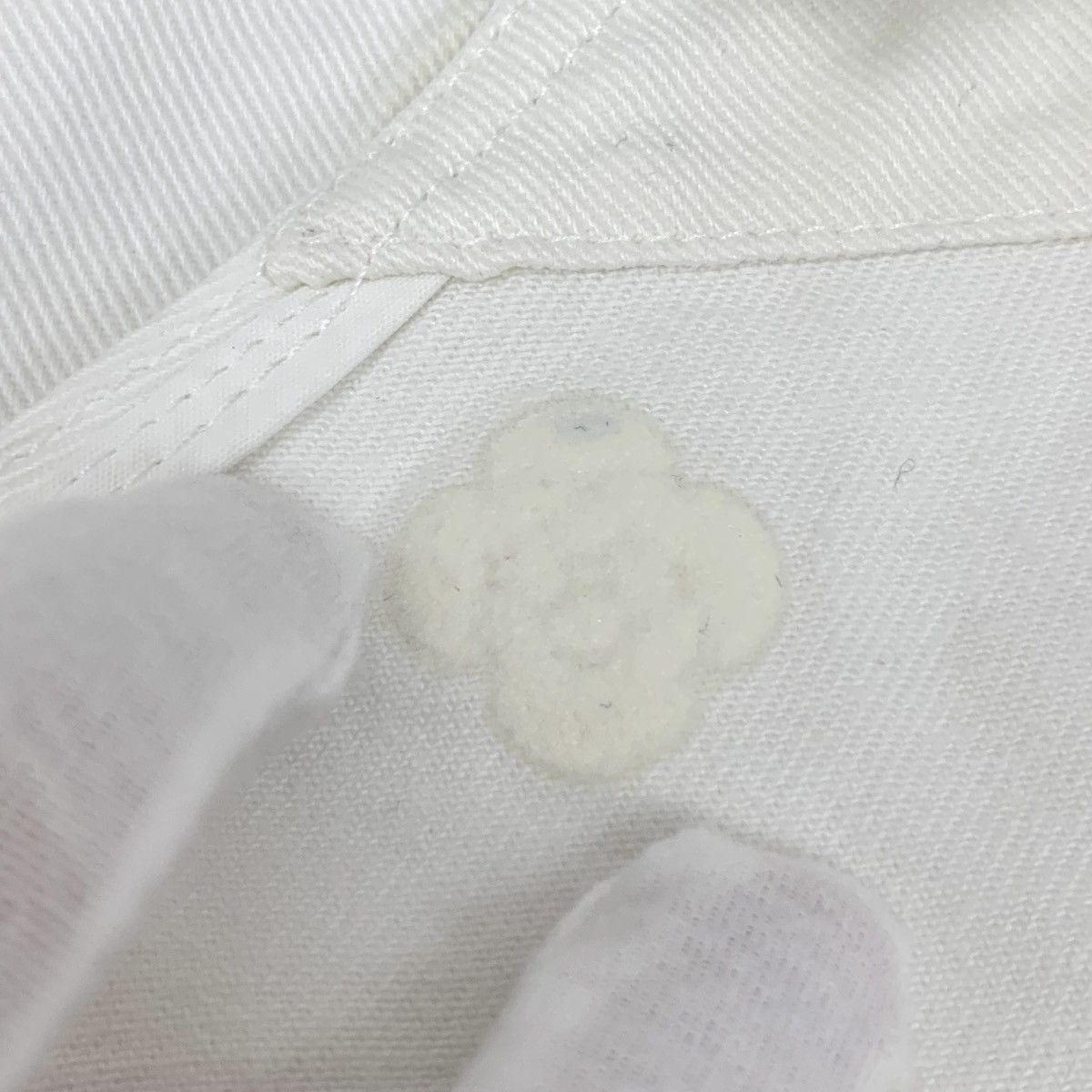 Chanel Chanel Logo Camellia Embossed Cotton Denim Tank Top K26WX Size S / US 4 / IT 40 - 9 Thumbnail