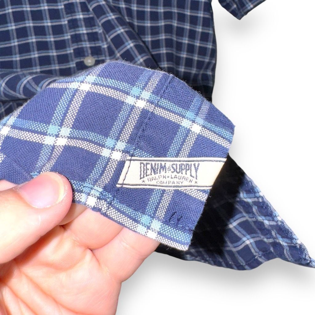 Polo Ralph Lauren Polo Ralph Lauren Navy Blue S/S Oxford Button Down Shirt L Size US L / EU 52-54 / 3 - 6 Thumbnail