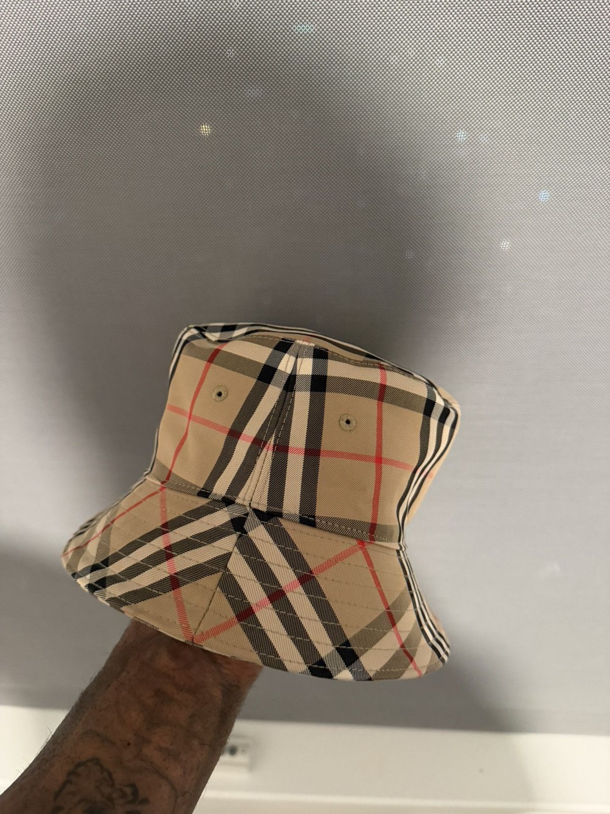 Burberry Check Cotton Bucket Hat Size ONE SIZE - 4 Thumbnail