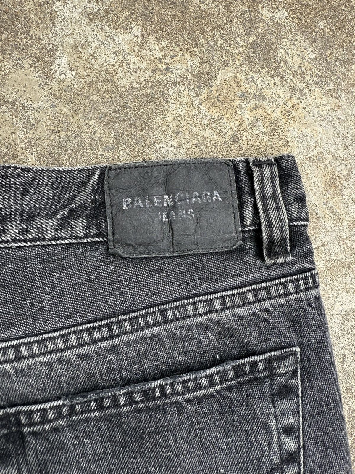 Balenciaga FW22 Lost Tape Flared Black Denim Size US 33 - 8 Thumbnail