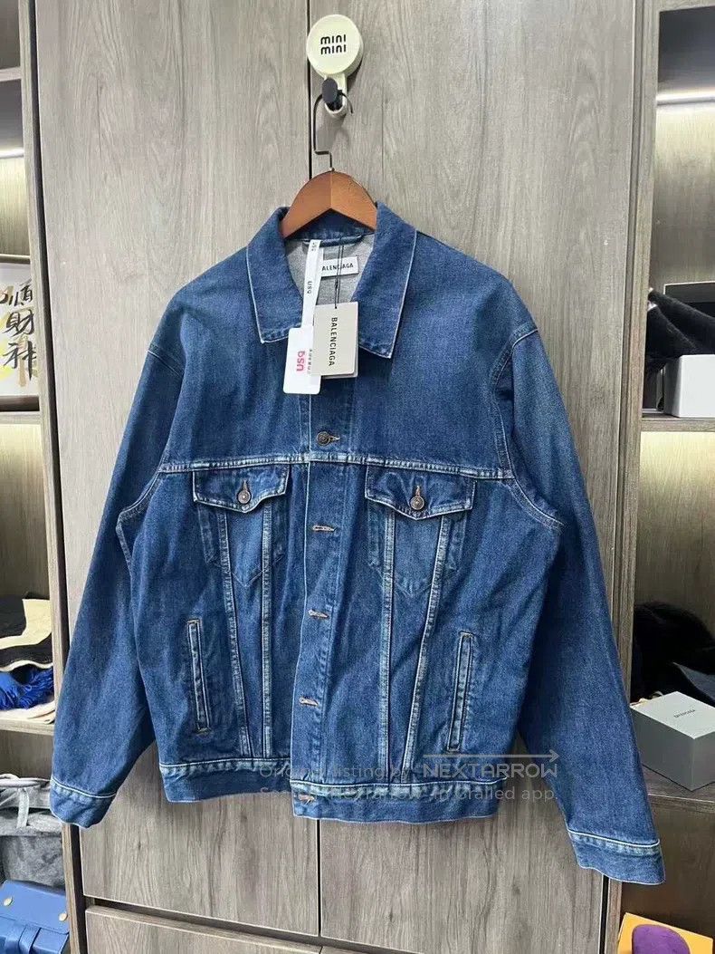 Balenciaga Balenciaga Earth Denim Jacket Size XXS / US 00 / IT 34 - 3 Thumbnail