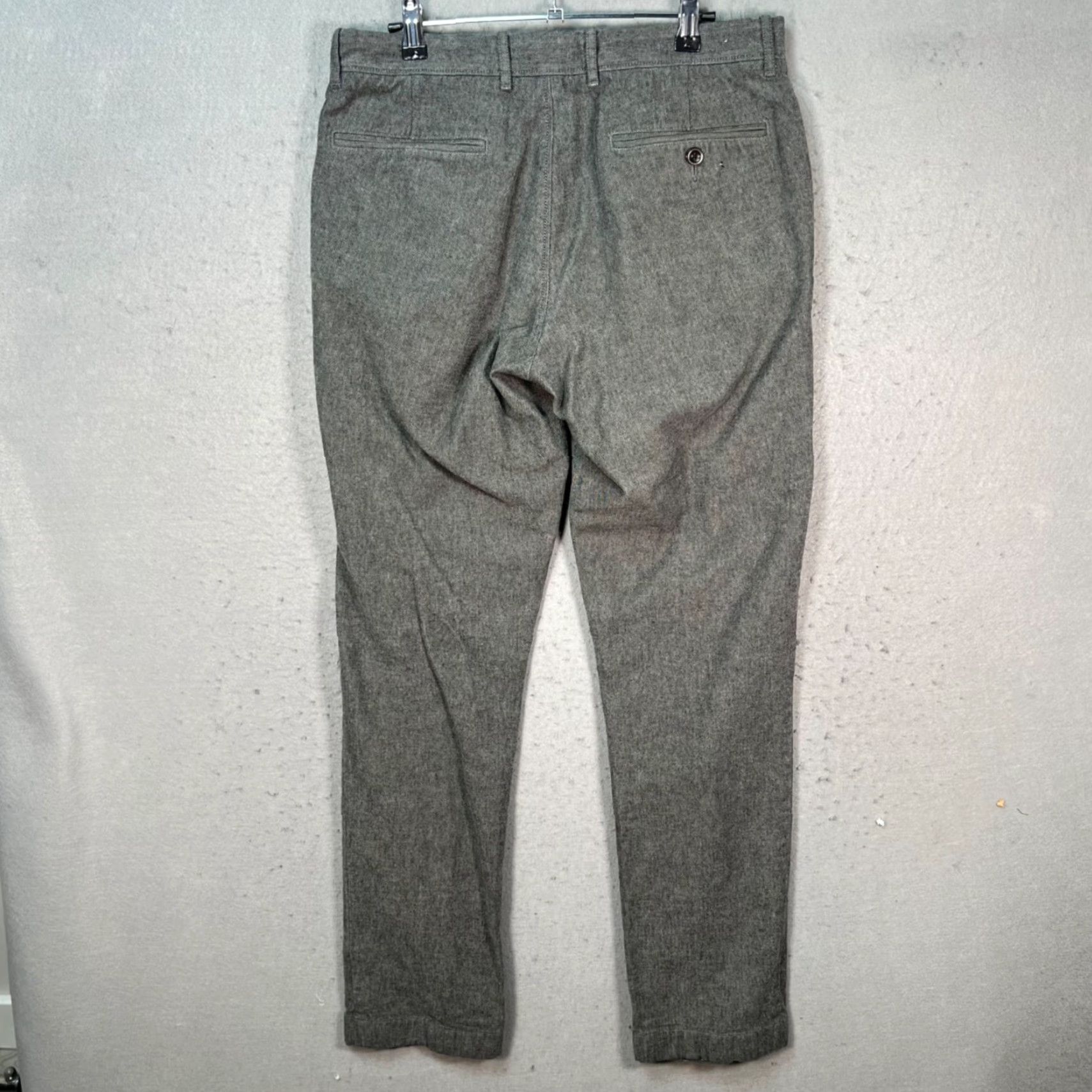 J.Crew J. Crew Slim Chino Pants Gray 31x32 Mens 100% Cotton Flat Front Straight Leg Vintage No Size US 31 - 2 Thumbnail