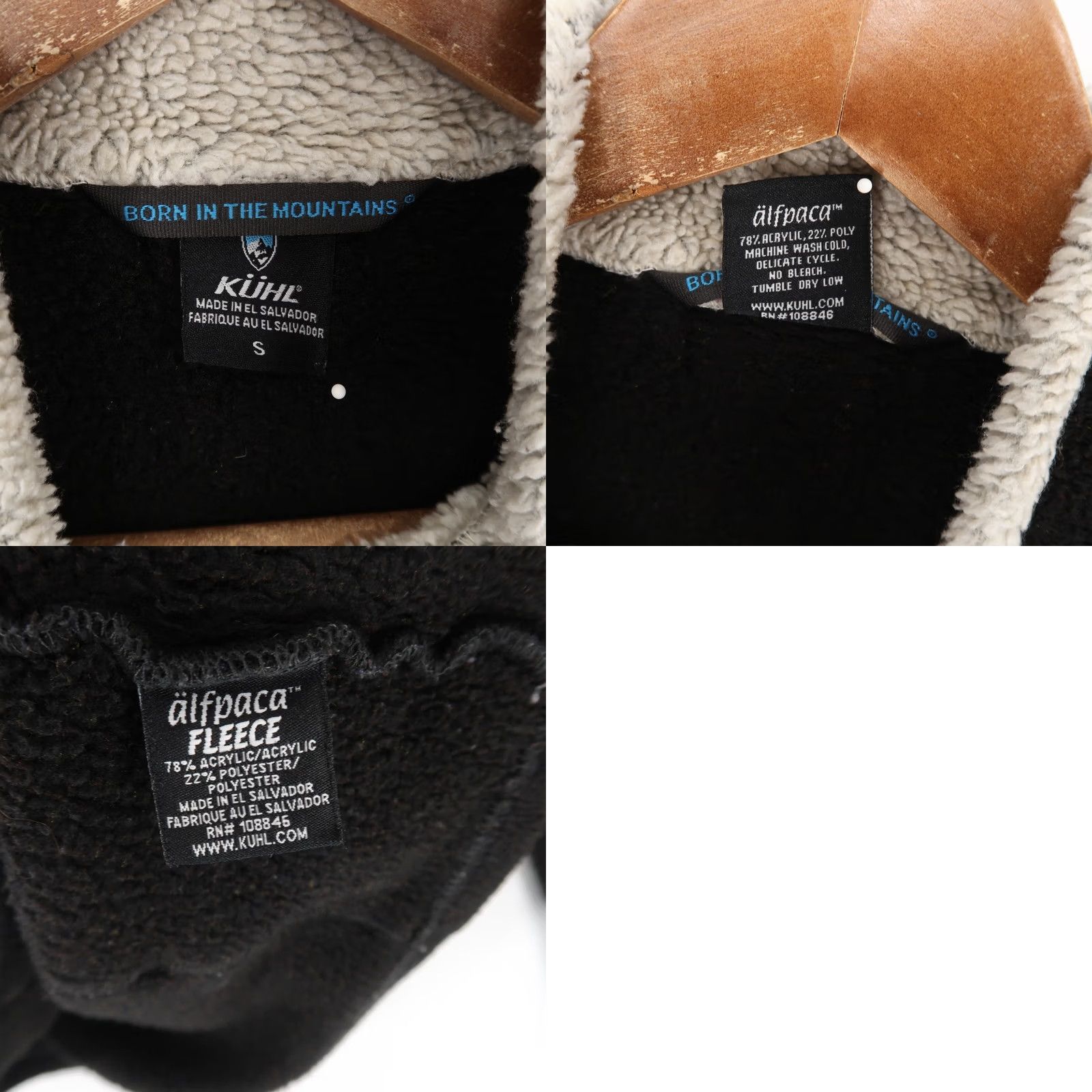 Vintage Kuhl Alyssa Pullover Womens S Black Alfpaca Fleece Quarter Zip Sherpa Lined Jacket Size S / US 4 / IT 40 - 8 Thumbnail