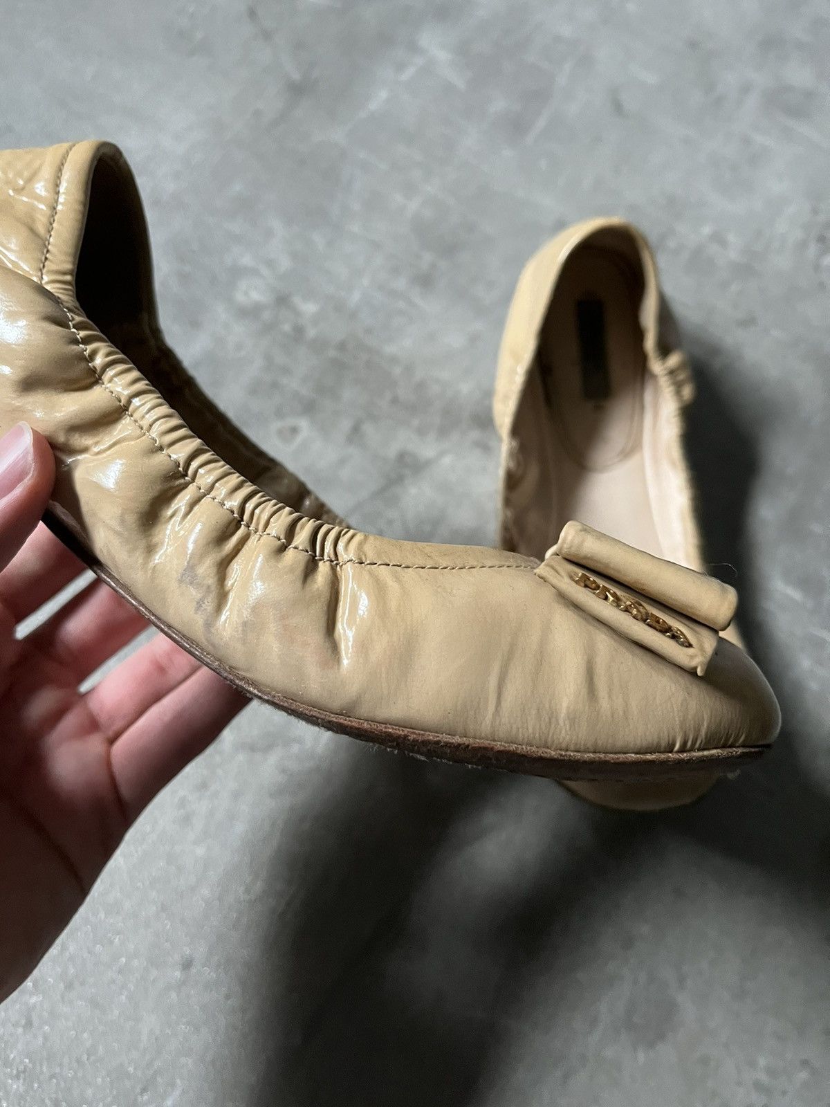 Prada Prada ballet yellow cream vintage women shoes Size US 9.5 / IT 39.5 - 7 Thumbnail