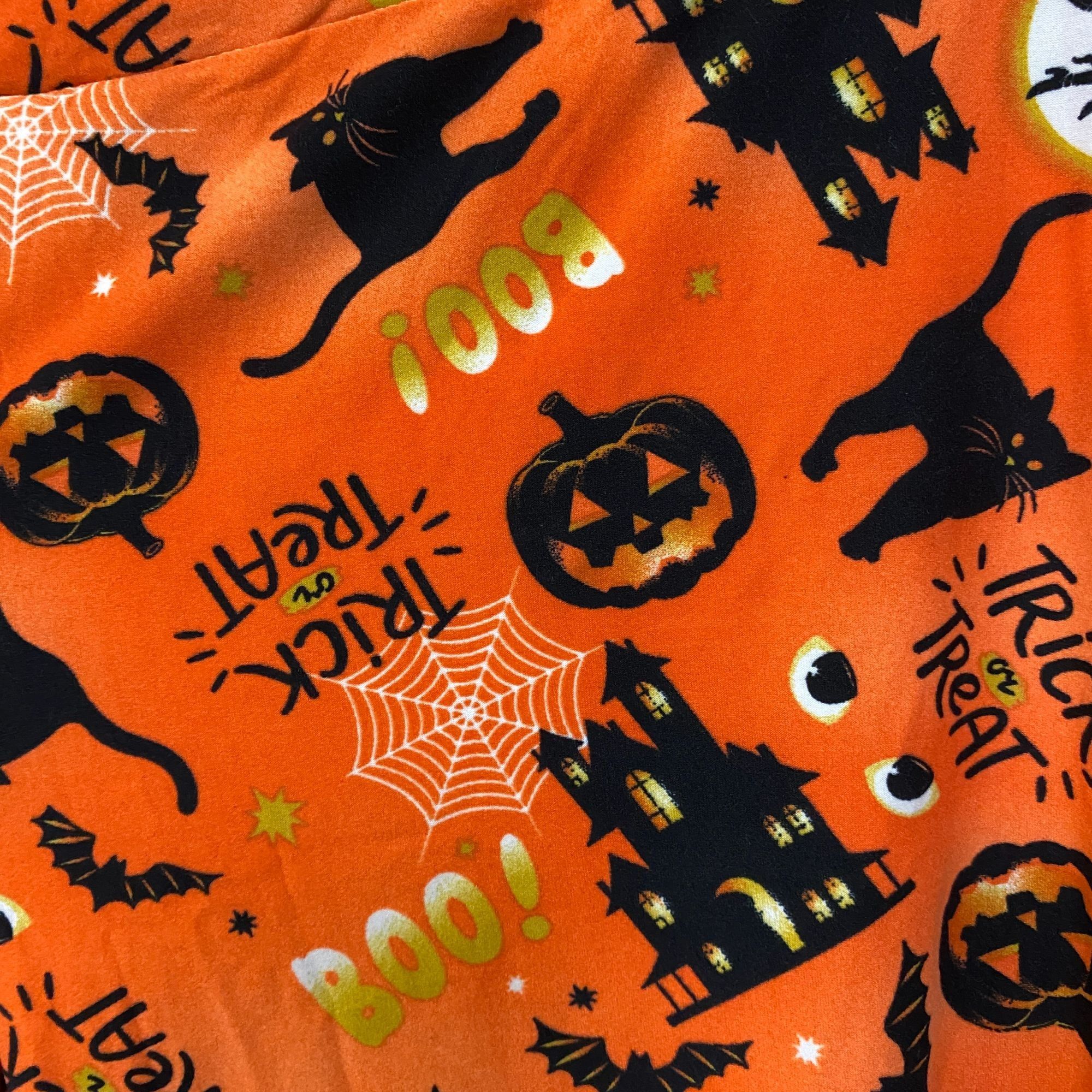 Other Terra & Sky Halloween Print Trick or Treat Pajama Pants Oran Size 42" / US 20 - 2 Thumbnail