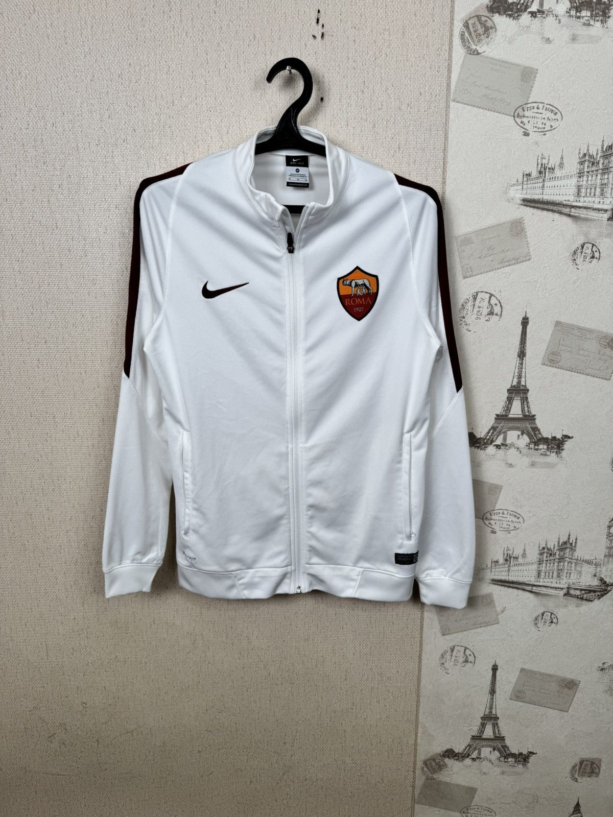 Nike Vintage Nike AS Roma Jacket Socer Full Zip Track M Blokecore Size US M / EU 48-50 / 2 - 3 Thumbnail