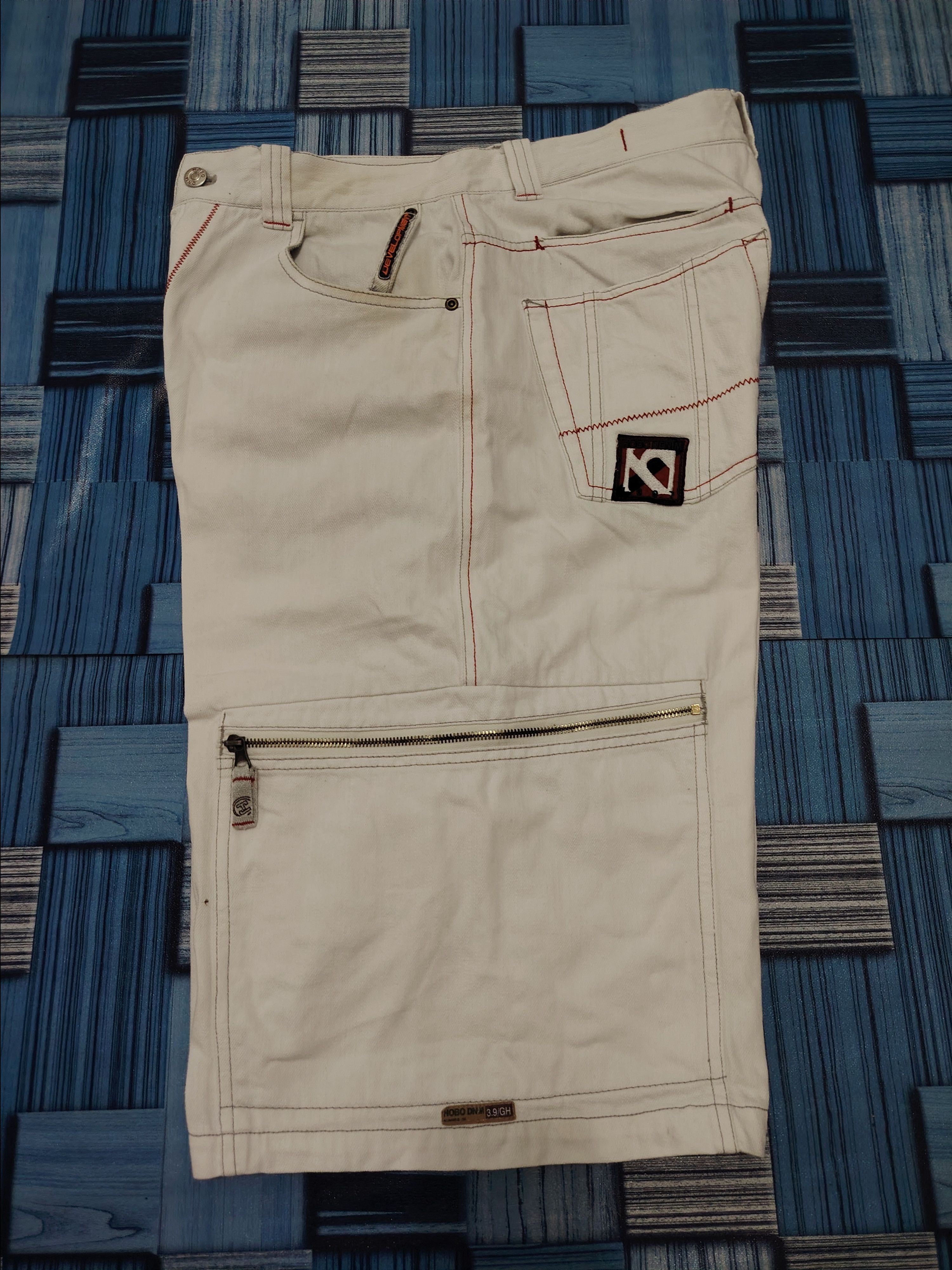 Hobo × JNCO × Southpole 💥Insane 90s HOBO DENIM Baggy Cargo SHORT Skate HIPHOP STYLe Size US 32 / EU 48 - 17 Thumbnail