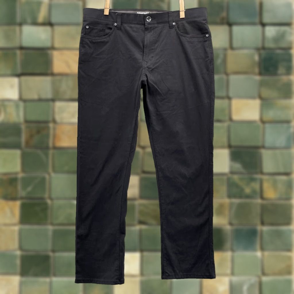 Union LA Union Comfort Flex Pants 39x31 Black Minimalist Preppy Performance Workwear Regular Mens Size US 39 - 1 Thumbnail