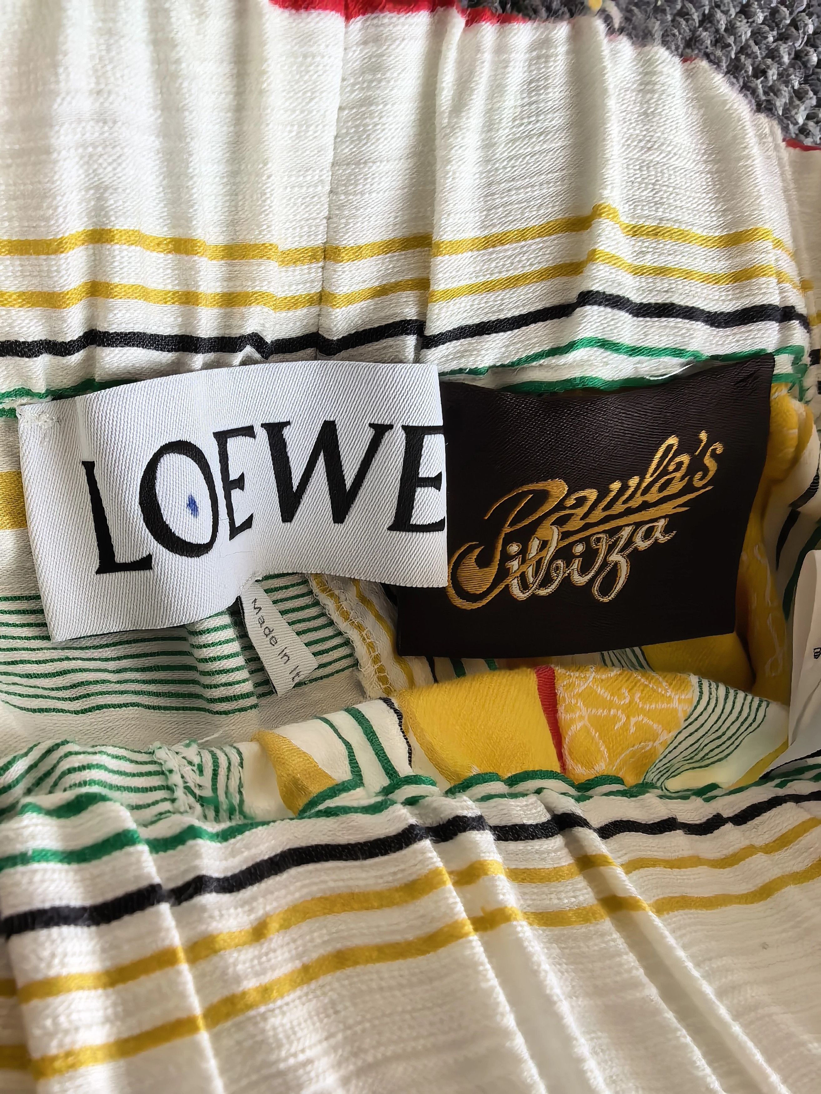 Loewe LOEWE SS23 XS Striped Logo Silk Short Size 25" / US 0 / IT 36 - 3 Thumbnail
