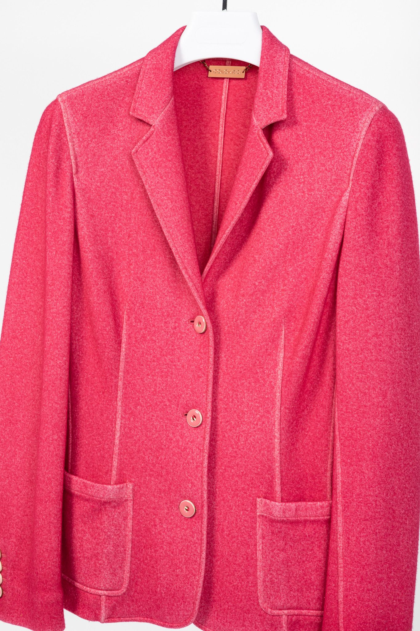 Colombo Colombo Kate Pink Cashmere-Blend Knit Blazer Size S / US 4 / IT 40 - 3 Thumbnail