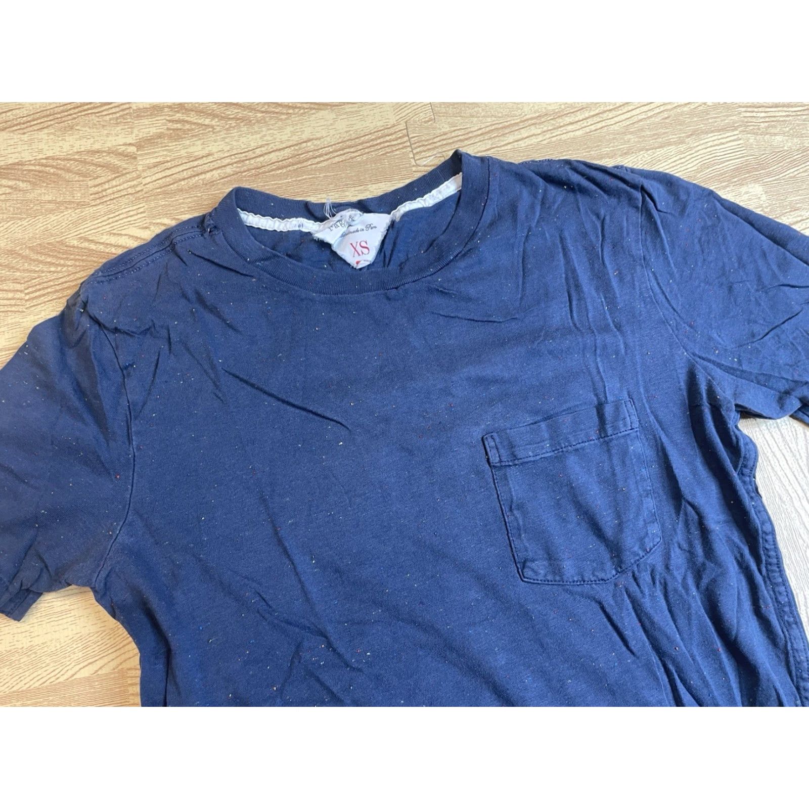 Rag & Bone Rag & Bone T-Shirt Multicolor Flecked Speckled Pocket Hand Made Mens XS BLUE Size US XS / EU 42 / 0 - 2 Thumbnail