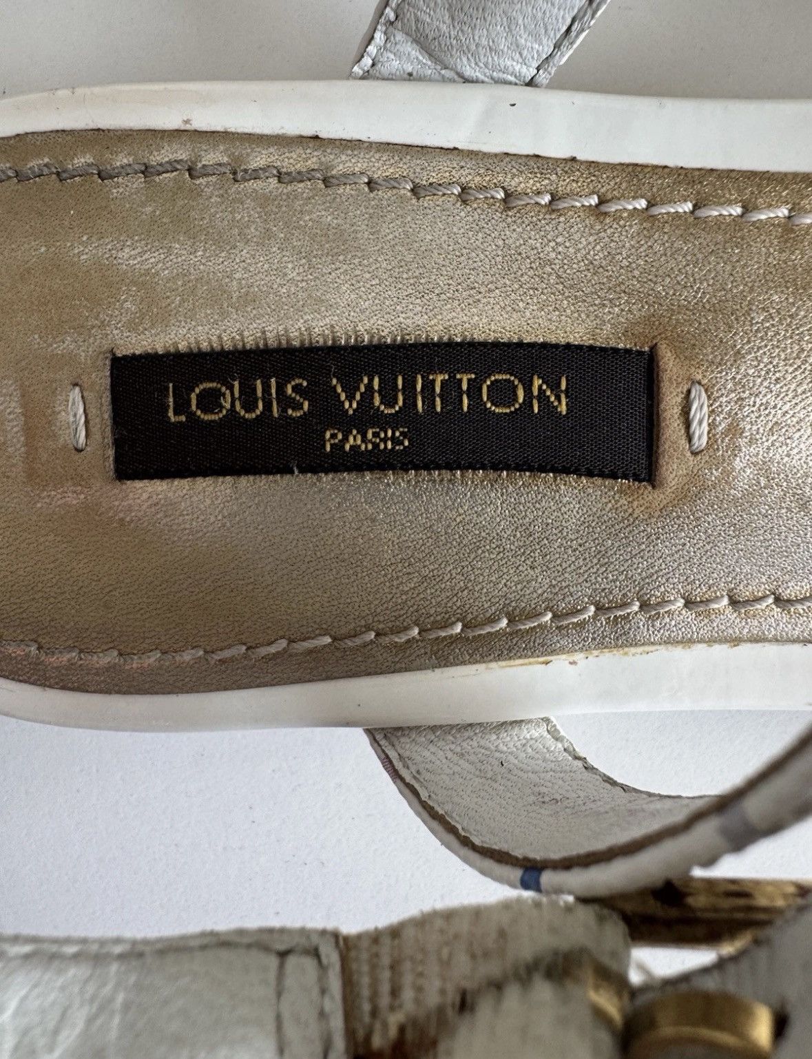 Louis Vuitton Louis Vuitton multicolor leather sandals white monogram Y2K Size US 8 / IT 38 - 9 Thumbnail