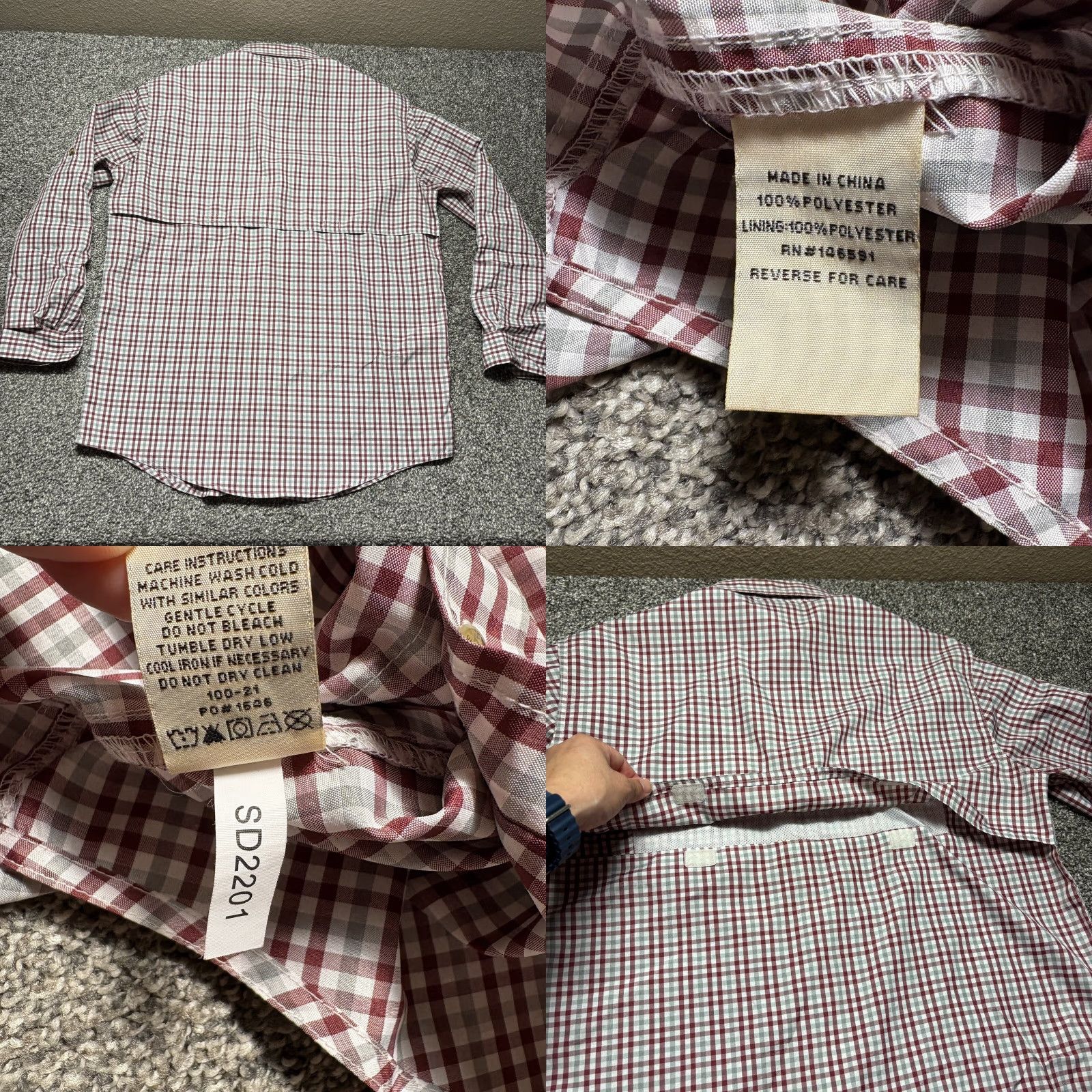 Vintage Drake A&M Vented Shirt Mens Small Aggies Button Down Maroon & White Check Size US S / EU 44-46 / 1 - 8 Thumbnail