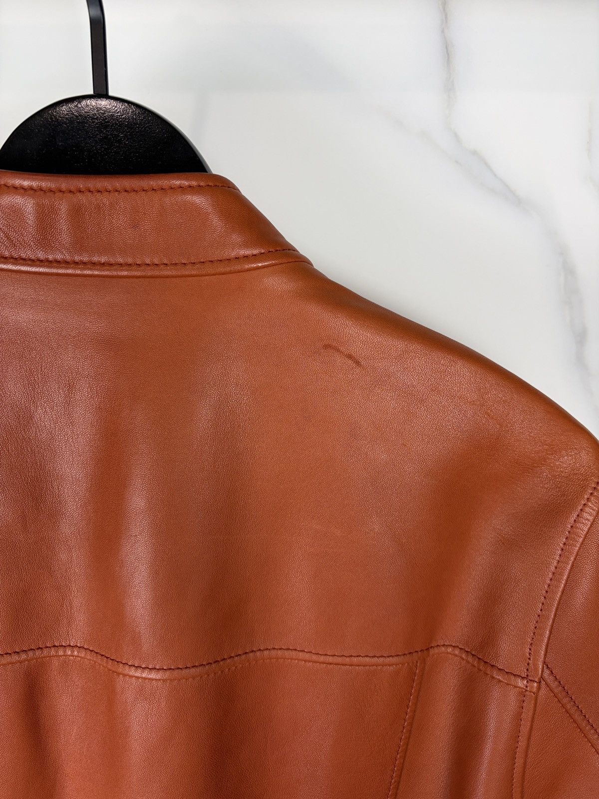 Gucci Gucci Tom Ford Double Zip Rider Leather Jacket Orange Size US M / EU 48-50 / 2 - 9 Thumbnail