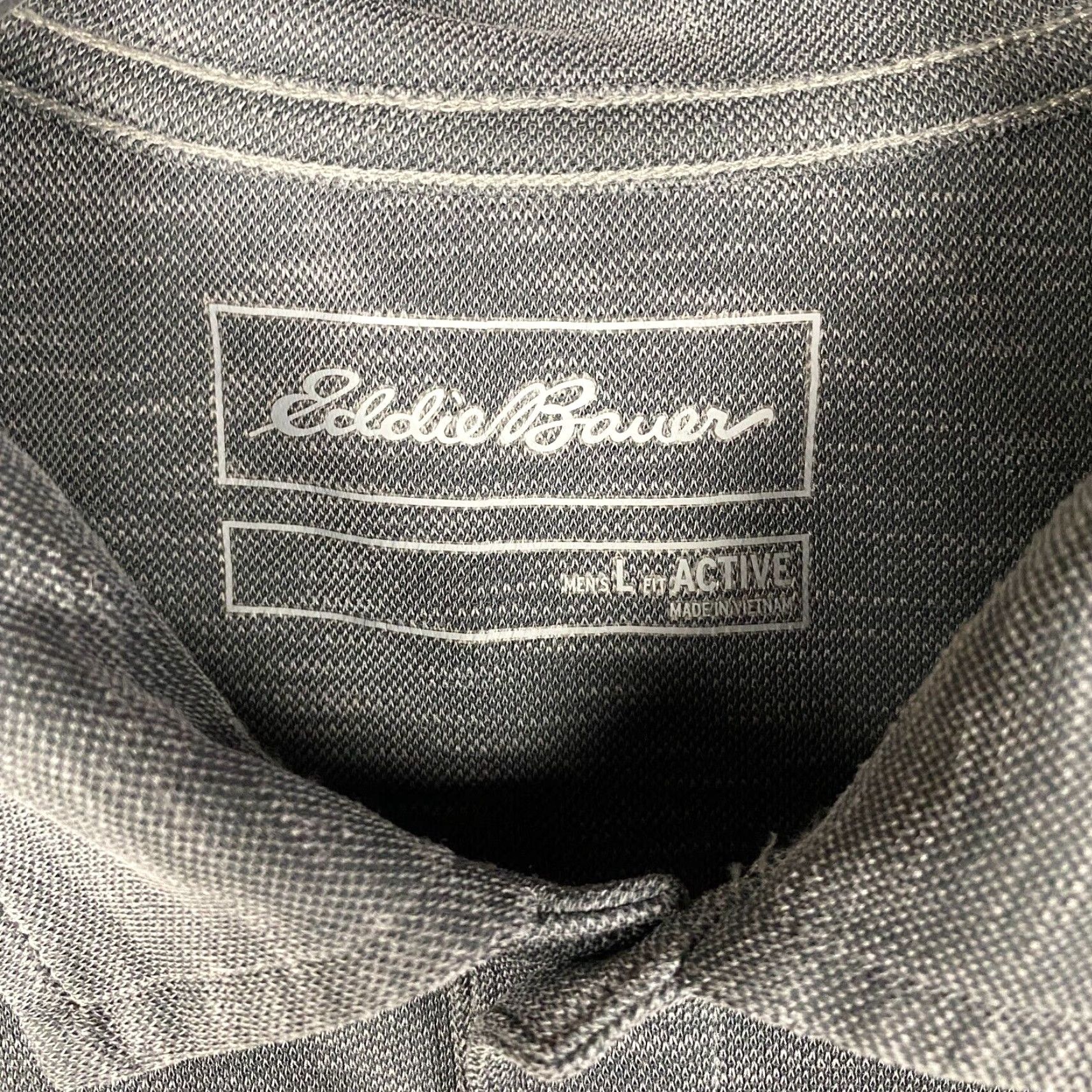 Eddie Bauer Eddie Bauer Polo Men’s L Gray Active Tencel Lyocell Blend Shirts Short Sleeve Collared Button Chest 44 in Vintage No Mens Size US L / EU 52-54 / 3 - 4 Thumbnail