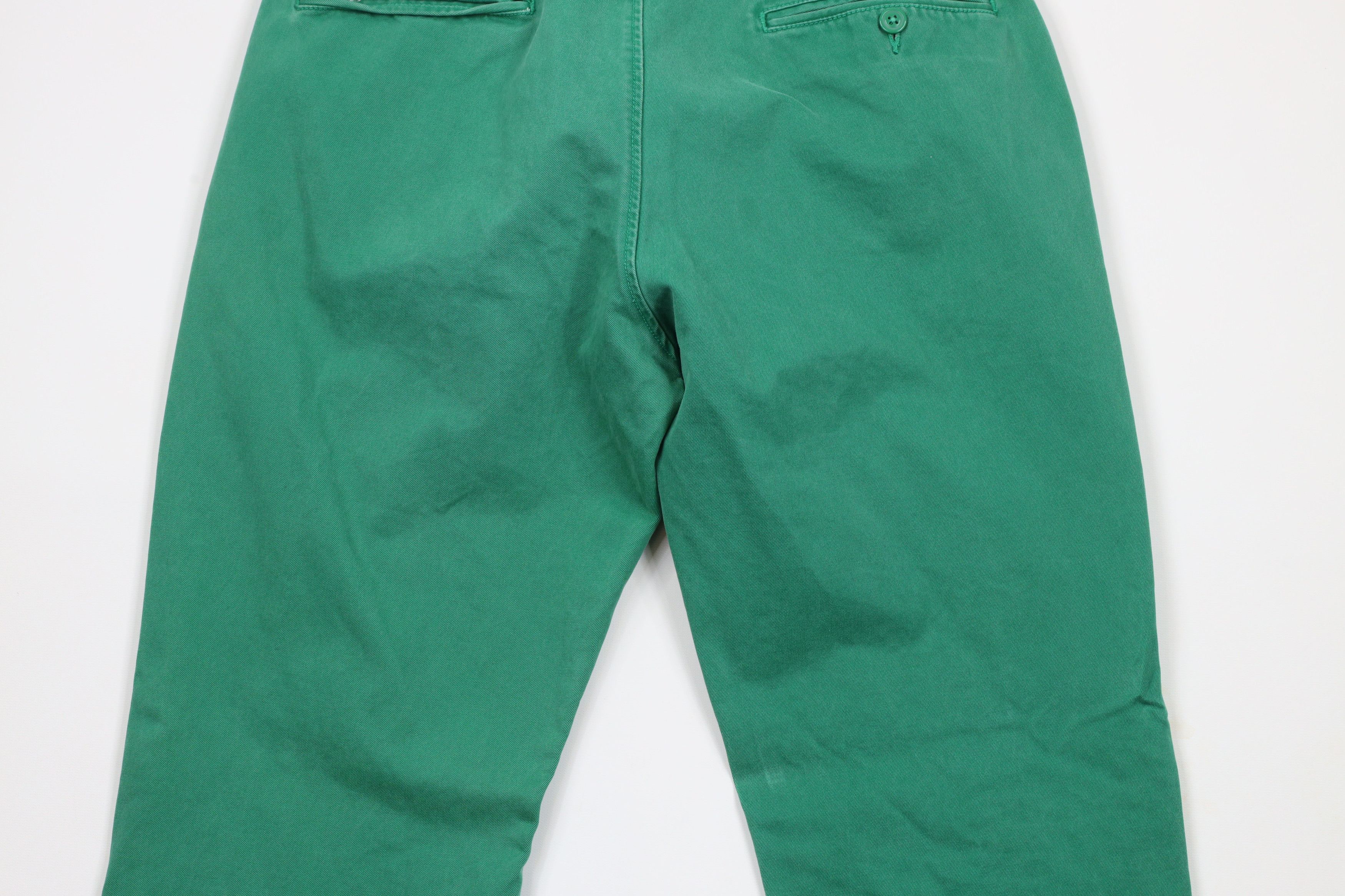 J.Crew × Vintage J Crew Urban Slim Fit Broken In Chino Pants Green Cotton Size US 32 / EU 48 - 13 Thumbnail