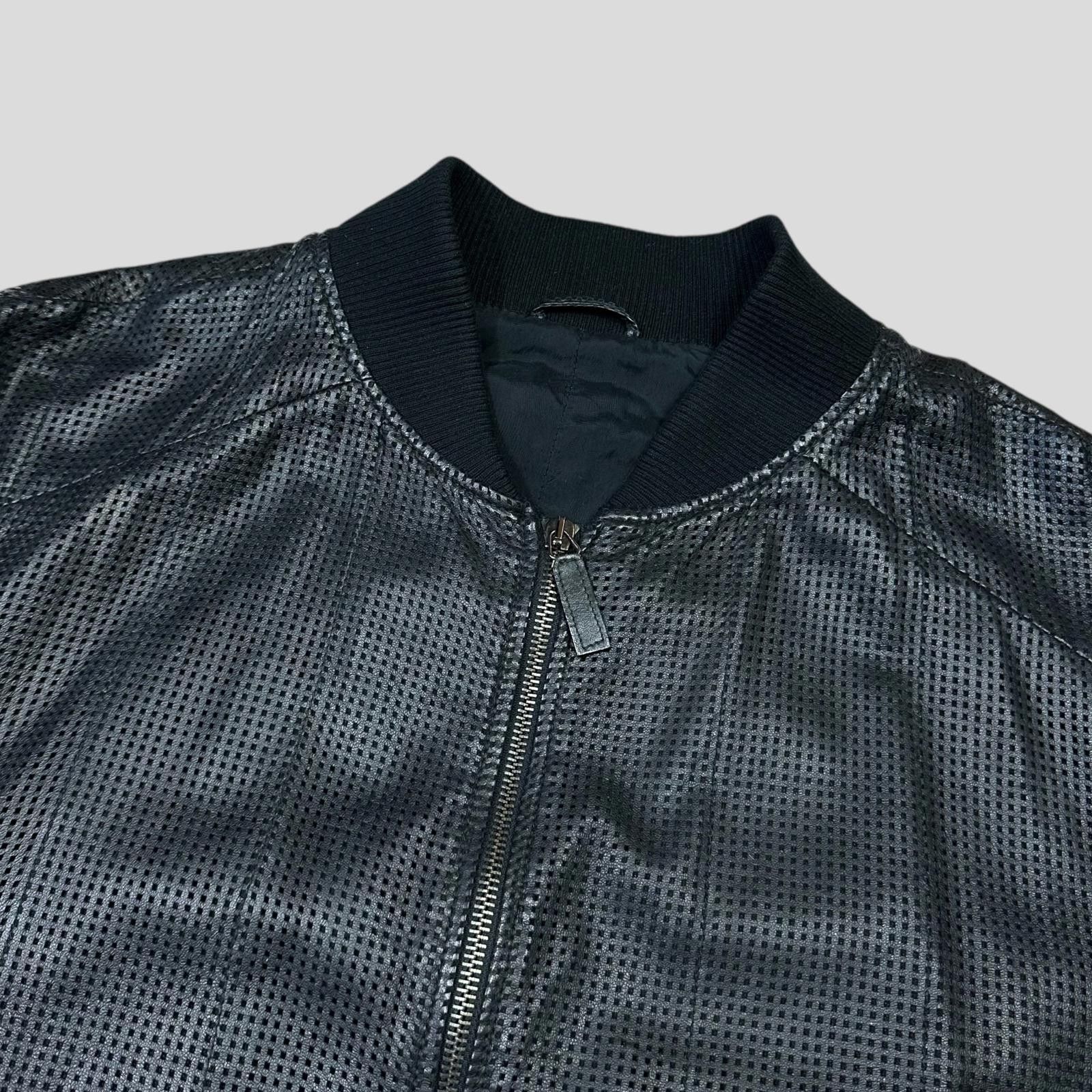 Armani Emporio Armani 2009 Perforated Mesh Leather Bomber IT52 (M) Size US M / EU 48-50 / 2 - 5 Thumbnail