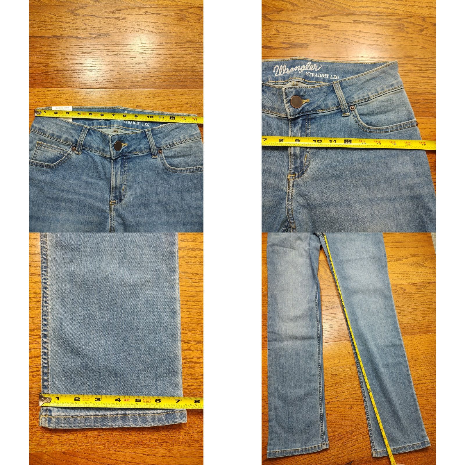 Wrangler VINTAGE Wrangler Jeans Womens 5-Pocket Straight Leg Blue Denim 28x32 Cowgirl Retro Western Womens Jeans Size 26" / US 2 / IT 38 - 8 Thumbnail