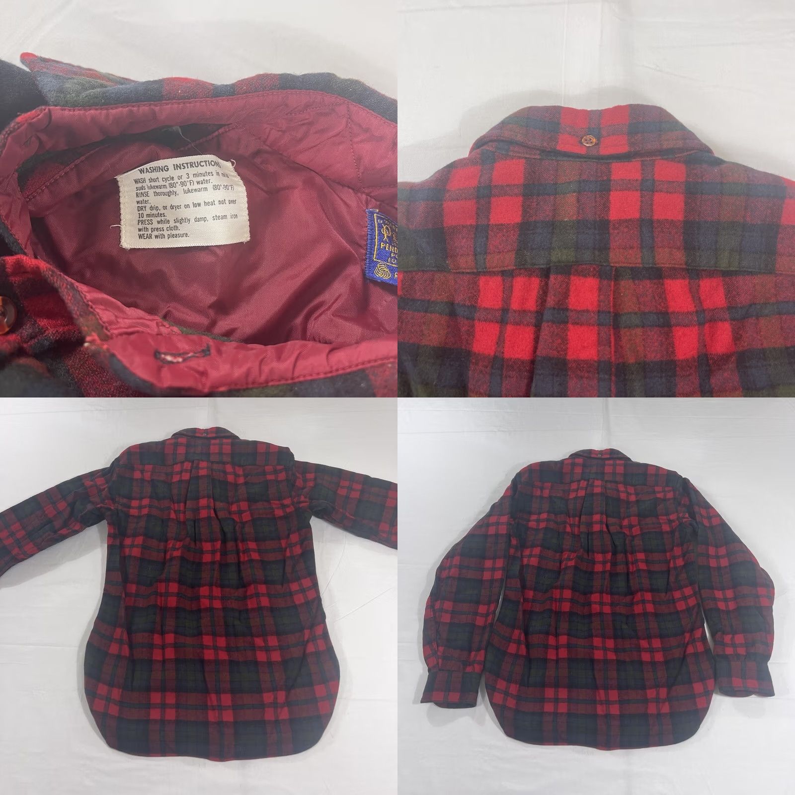 Pendleton VINTAGE Pendleton Shirt Men XS Wool Flannel Button-Up Red Green Plaid USA Size US S / EU 44-46 / 1 - 9 Thumbnail