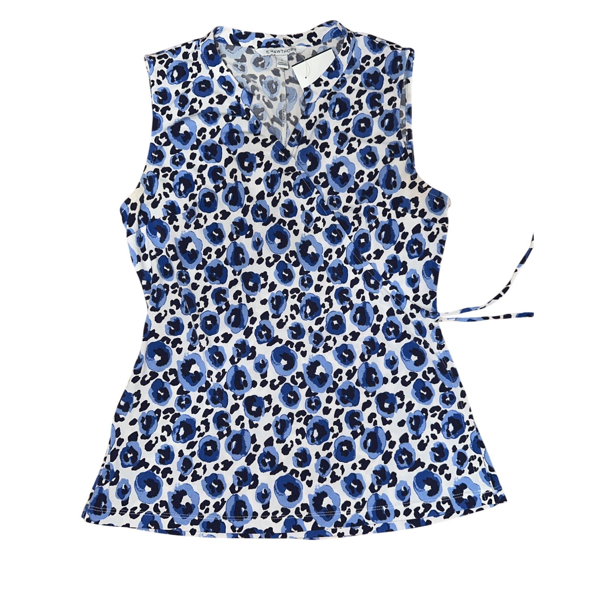 Other 41 Hawthorn Small Blue Black Abstract Leopard Print Wrap Blo Size S / US 4 / IT 40 - 7 Thumbnail