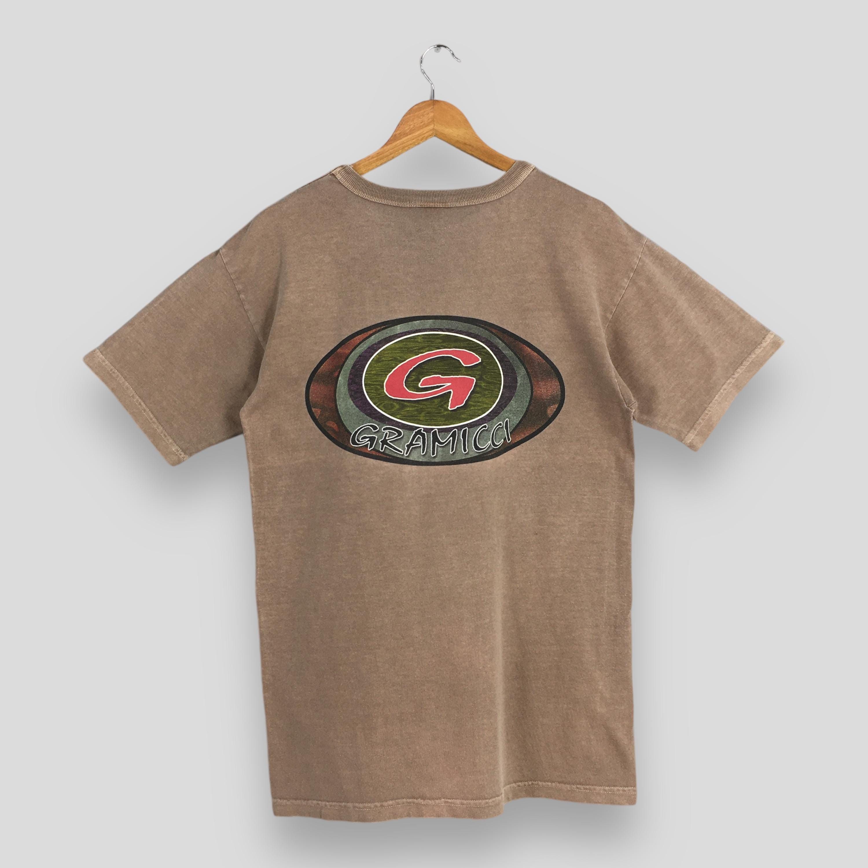 Vintage 90s Gramicci Usa Brown Graphics Tshirt Small