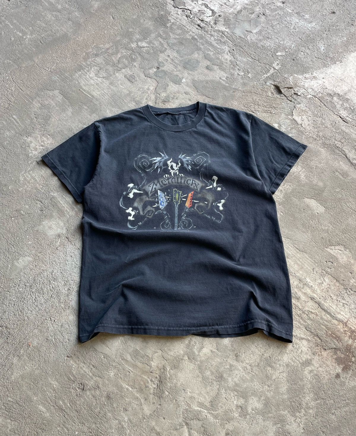 Band Tees × Metallica × Vintage Vintage 00s Metallica Washed Faded T-shirt Y2K Size US M / EU 48-50 / 2 - 2 Thumbnail