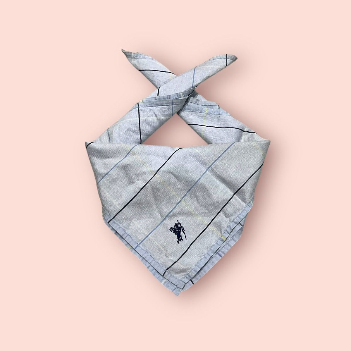 Burberry × Designer VINTAGE BURBERRYS LIGHT BLUE PLAID BANDANA/HANDKERCHIEF Size ONE SIZE - 1 Thumbnail