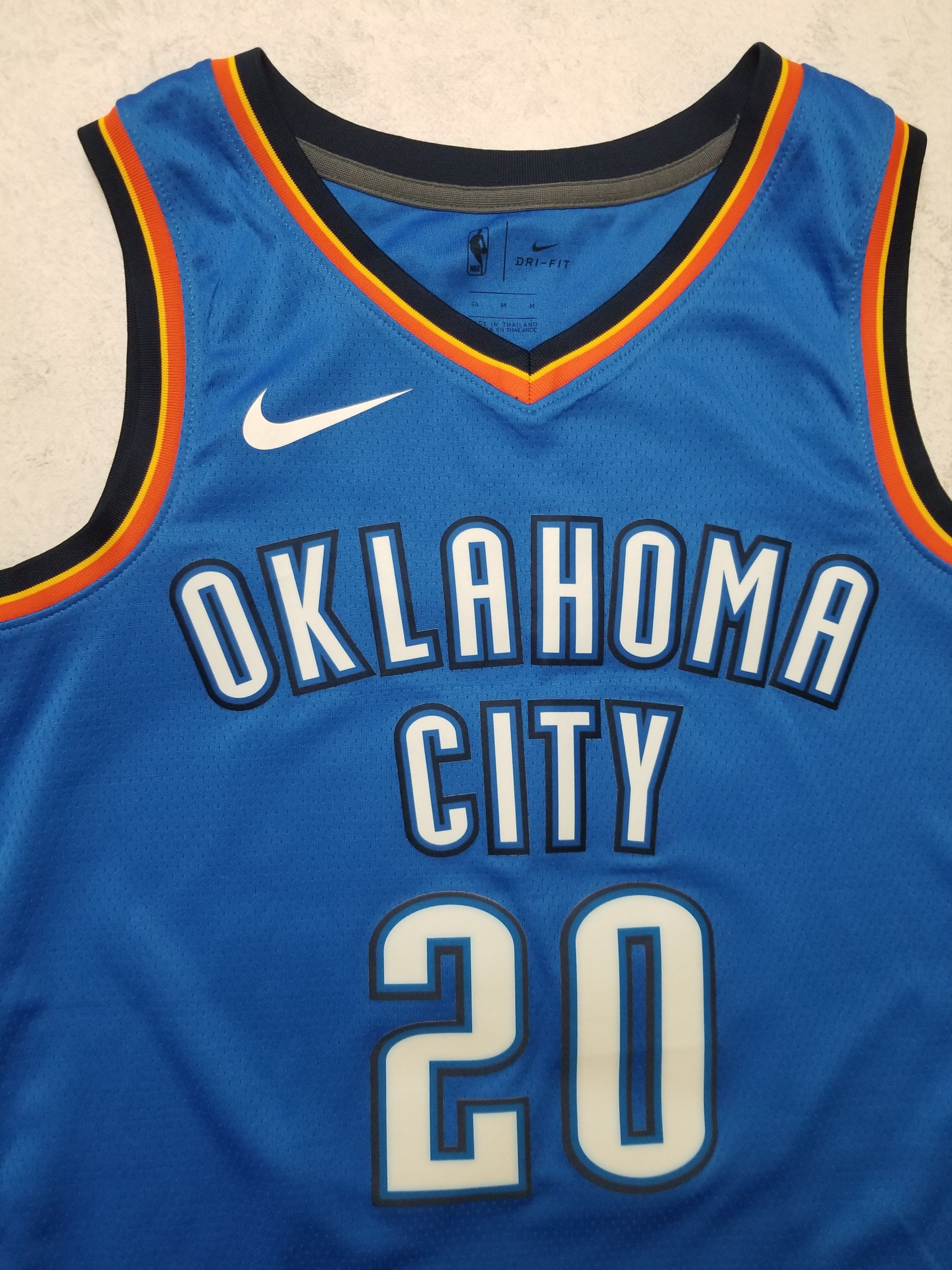 Nike Swingman Oklahoma City Thunder #20 Linus Jersey Size US M / EU 48-50 / 2 - 9 Thumbnail