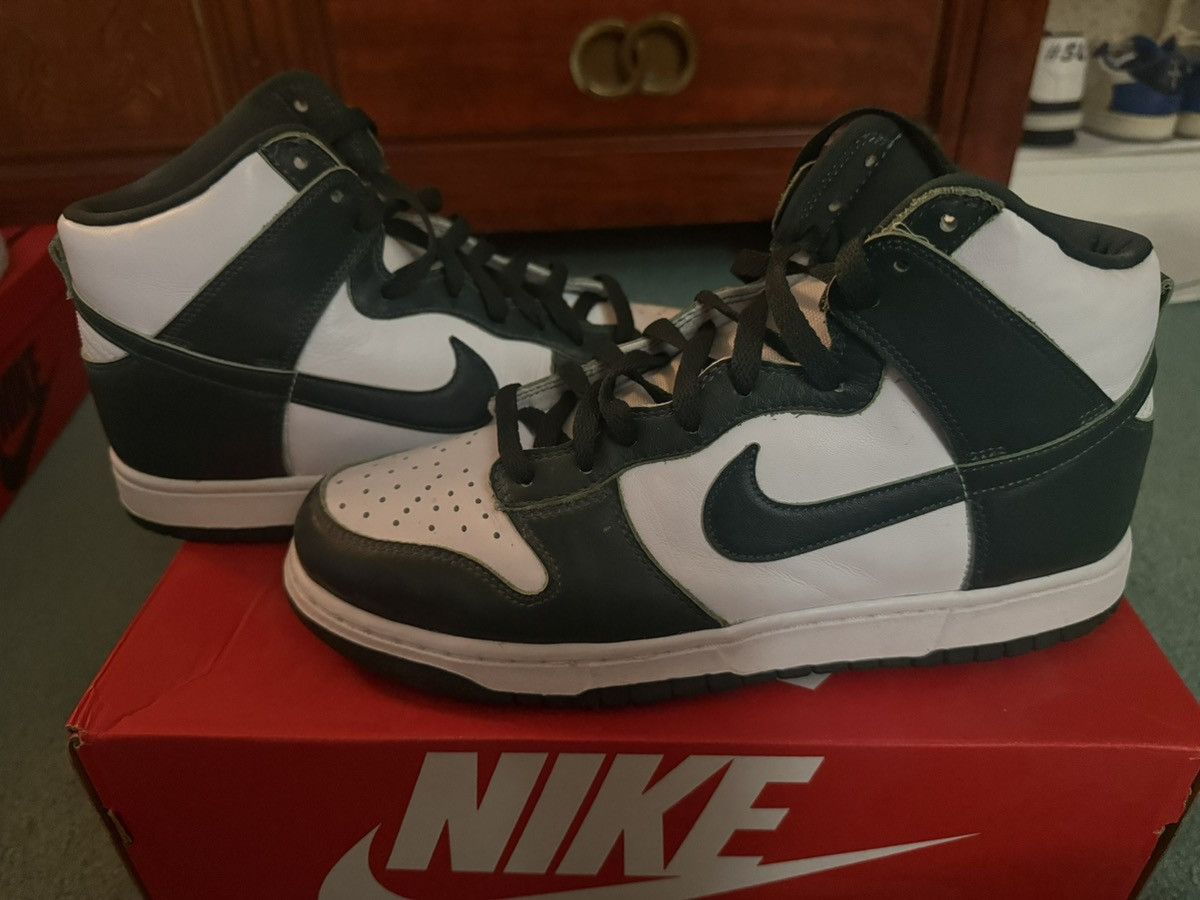 Nike Nike Dunk High Michigan State Spartan Green Size US 10 / EU 43 - 2 Thumbnail