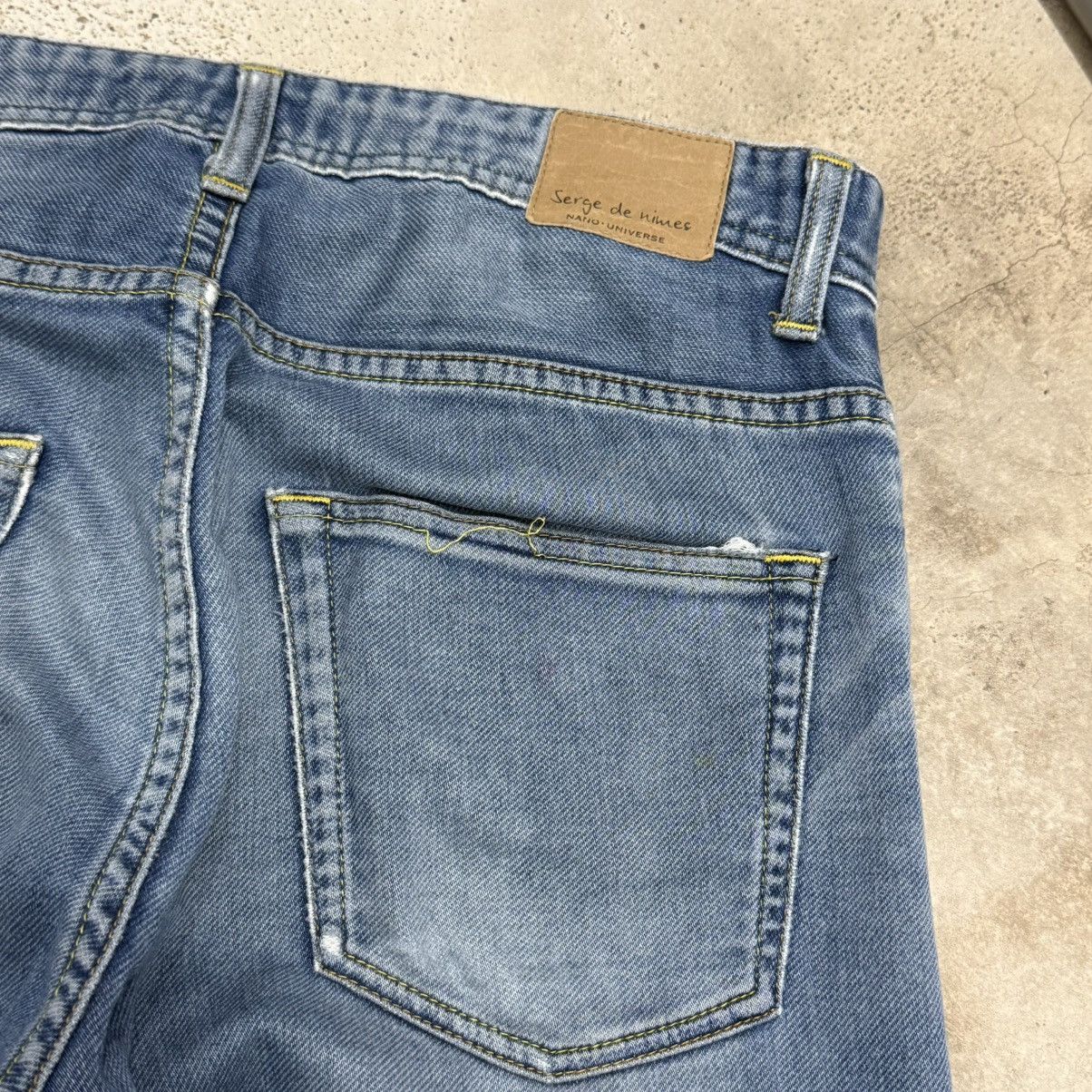 Number (N)ine Nano Universe Tokyo Serge De nimes Slim Stretch Jeans Pants Size US 29 - 14 Thumbnail