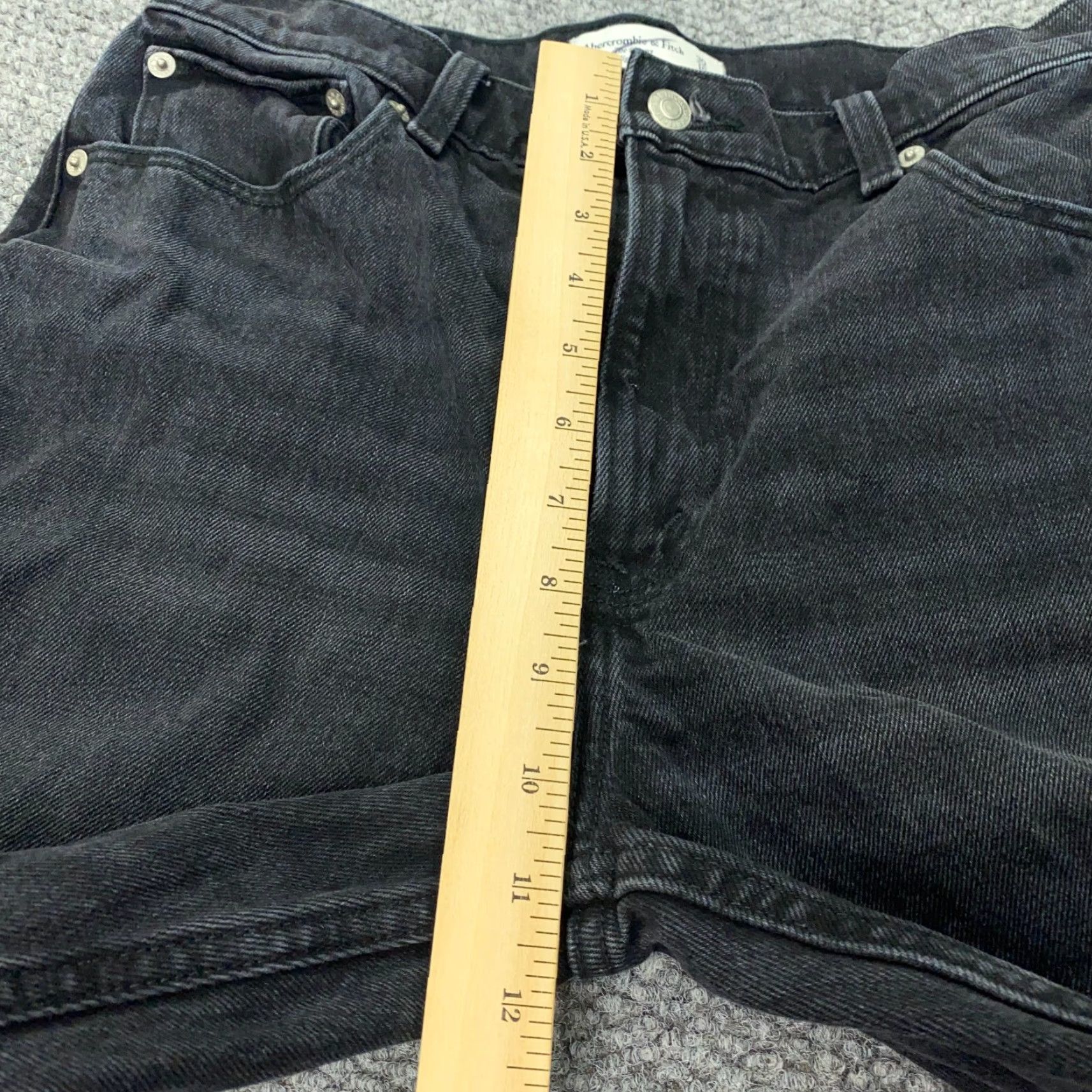 Abercrombie & Fitch Abercrombie & Fitch Jeans Womens Size 10 Skinny High Rise Black Denim 5-Pocket Stretch Size 30" / US 8 / IT 44 - 6 Thumbnail