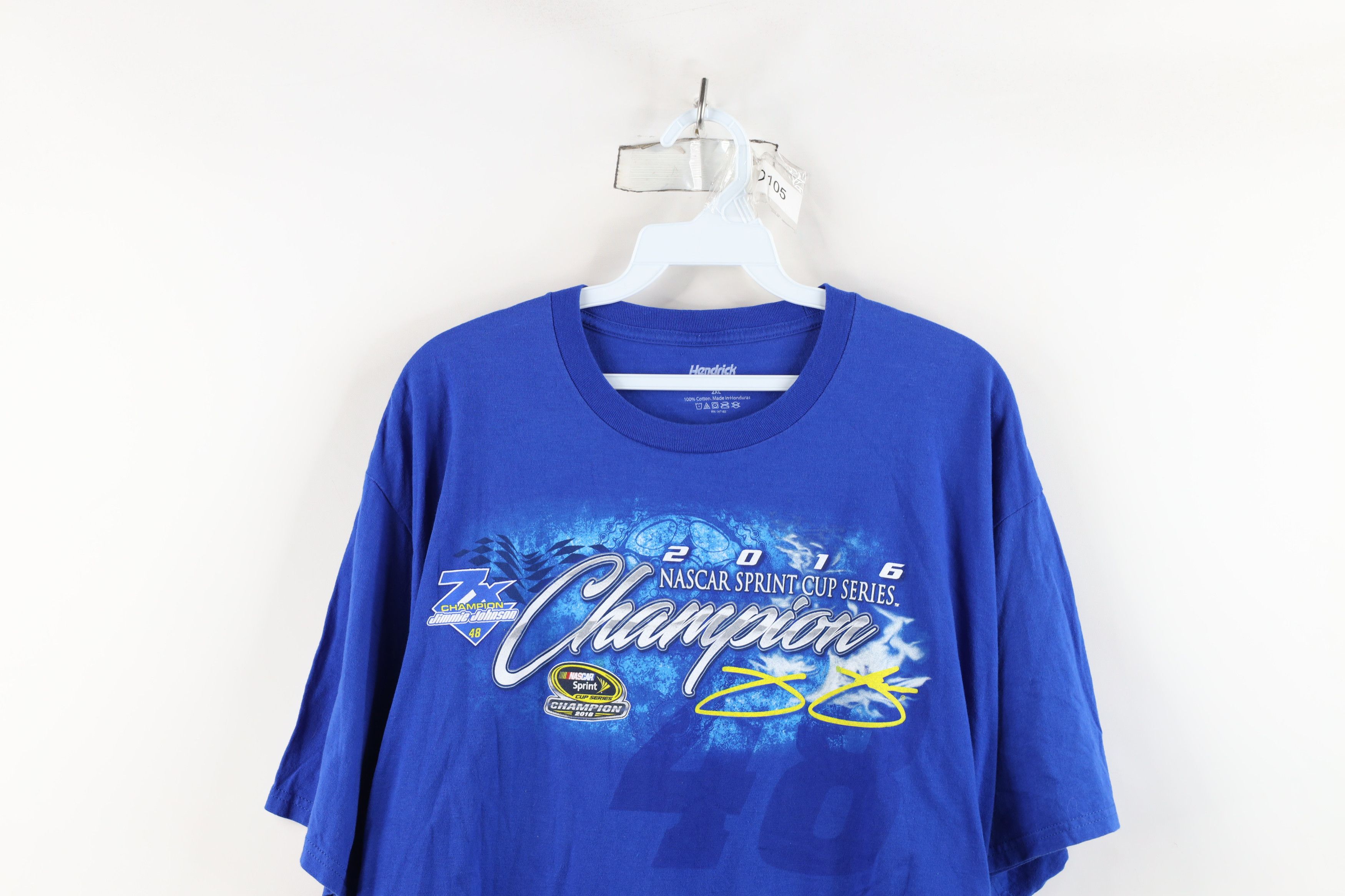 Vintage Vintage Y2K NASCAR Jimmie Johnson Racing T-Shirt Blue Size US XXL / EU 58 / 5 - 2 Thumbnail