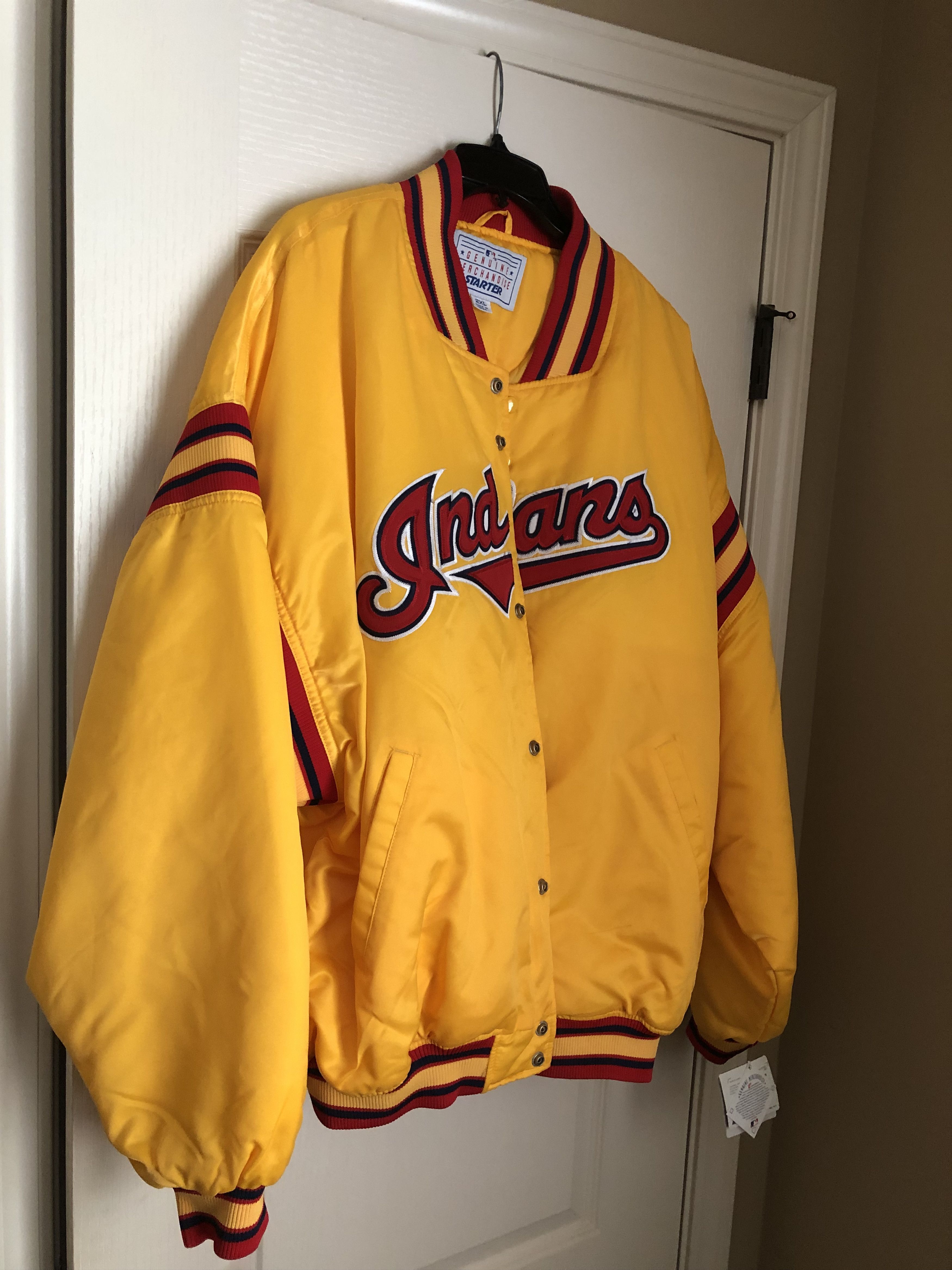 Starter Vintage Cleveland Indians Throwback Bomber Starter Jacket Size US XXL / EU 58 / 5 - 1 Thumbnail