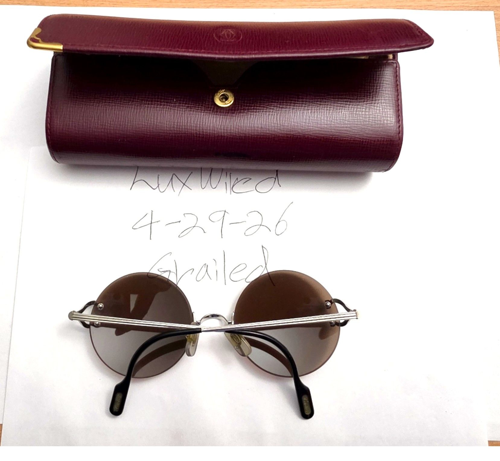 Cartier Vintage Cartier C-Decor Gold Sunglasses Size ONE SIZE - 18 Thumbnail