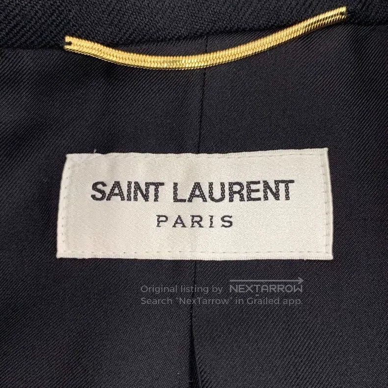 Saint Laurent Paris Saint Laurent Paris Black Diamond Embellished Velvet Colla Size XS / US 0-2 / IT 36-38 - 5 Thumbnail