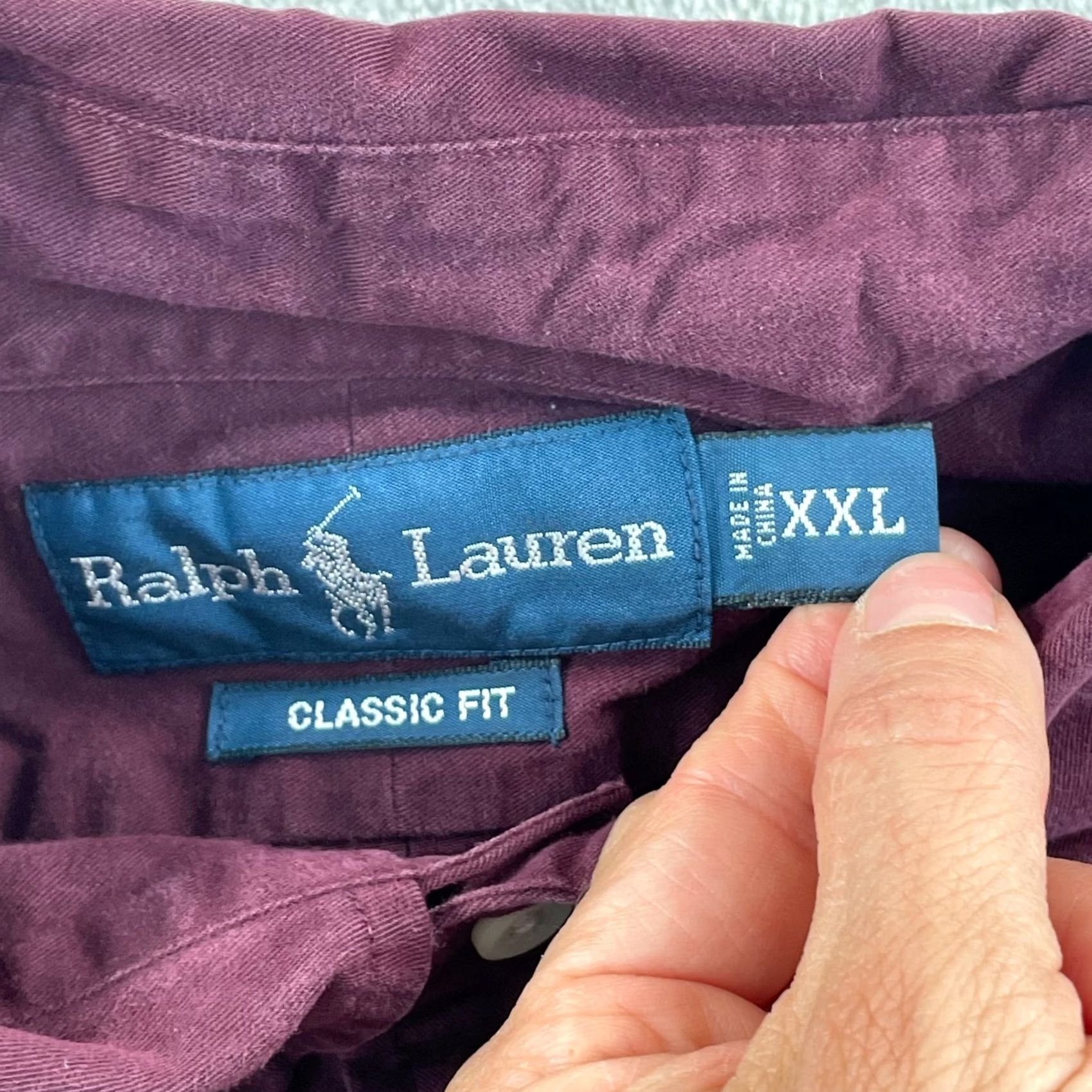 Polo Ralph Lauren Polo Ralph Lauren Oxford Shirt Men 2XL Maroon Classic Fit Pony Long Sleeve Prepp Shirt Size US XXL / EU 58 / 5 - 2 Thumbnail