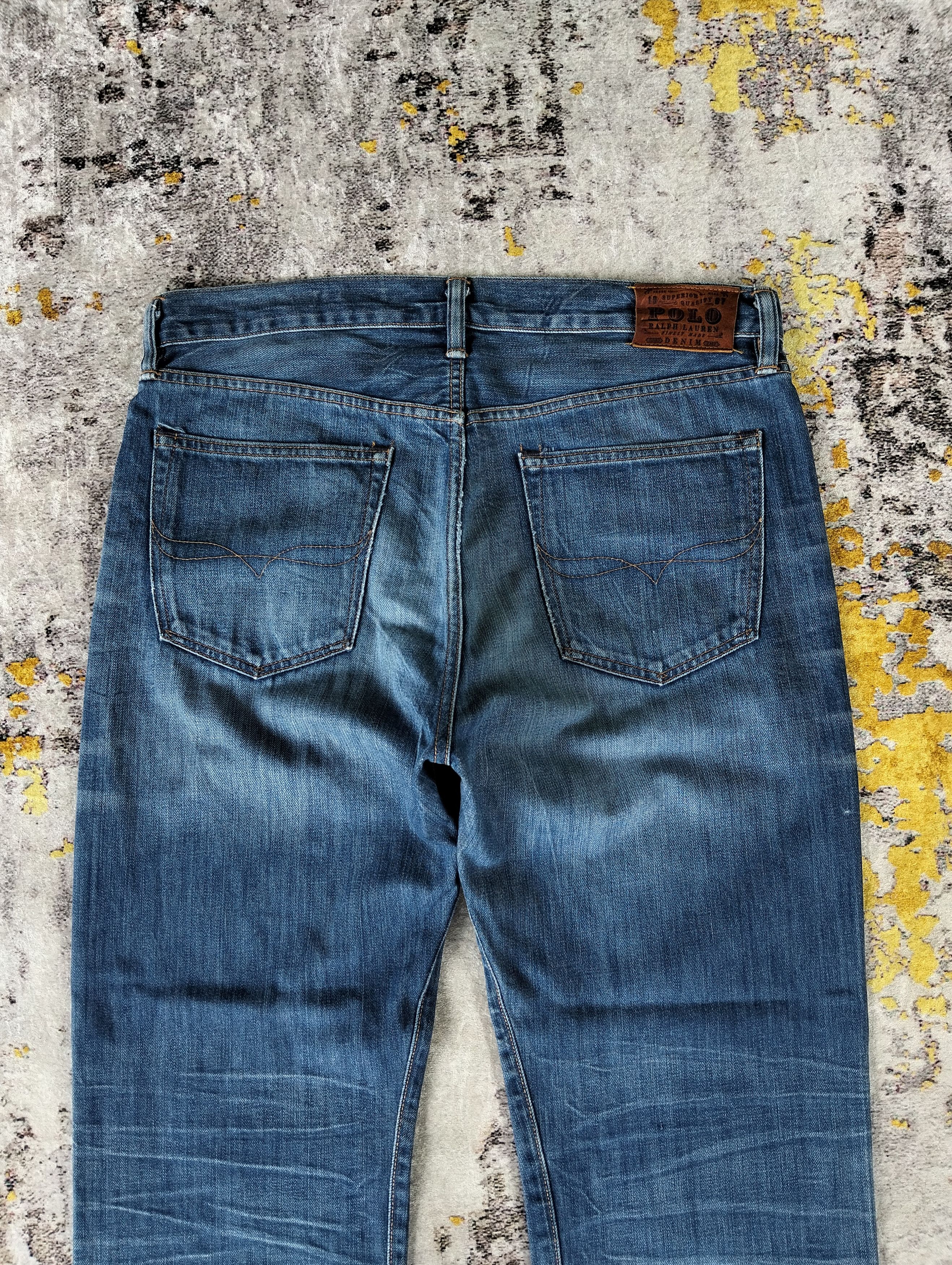 RRL Ralph Lauren PRL Polo Ralph Lauren Button Fly StraightFit 650 Denim Jeans Size US 35 - 7 Thumbnail