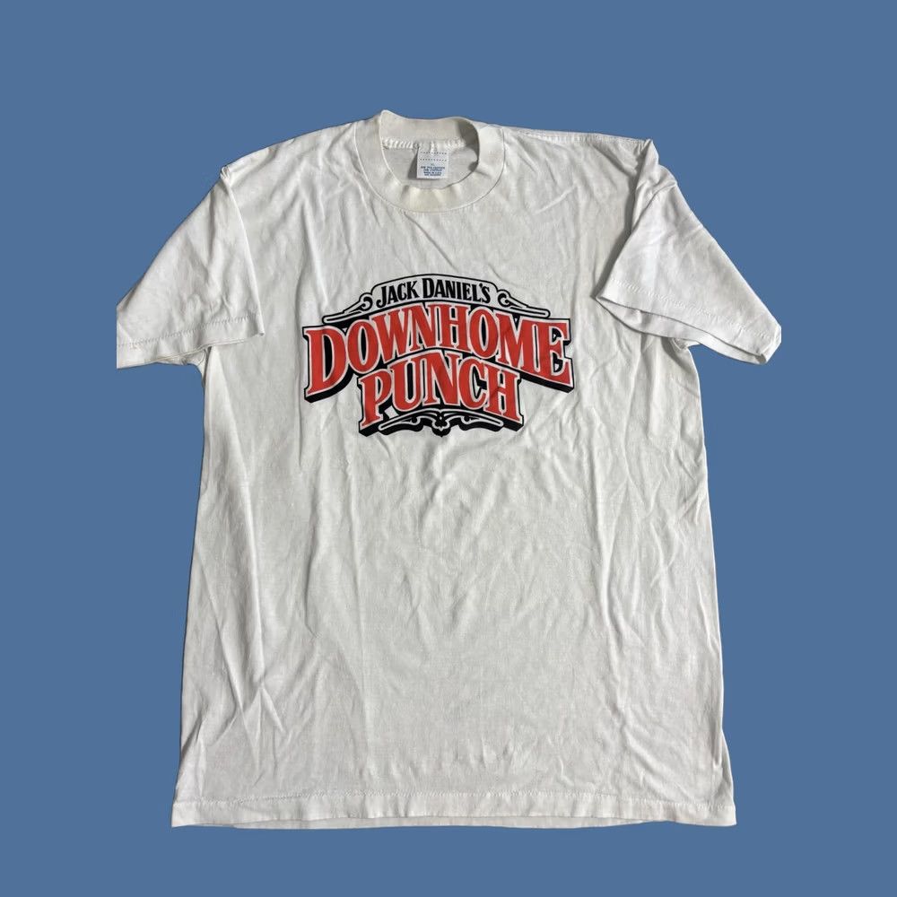 Vintage VINTAGE Jack Daniel's Shirt Mens XL White Downhome Punch Graphic Tee T-Shirt 90s Size US XL / EU 56 / 4 - 1 Thumbnail