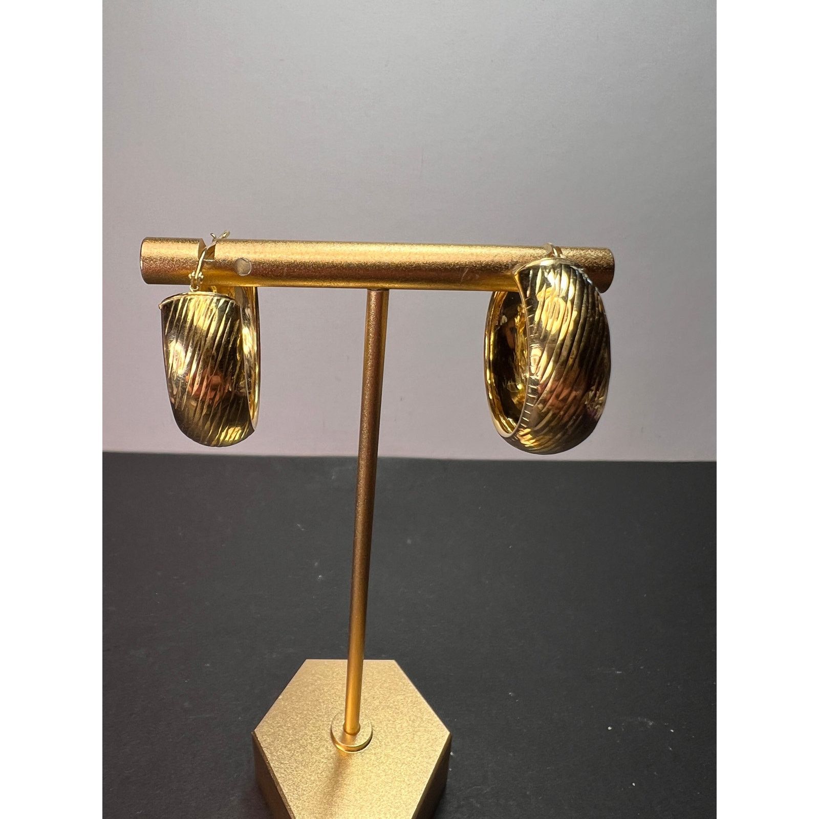 Other Gold over sterling silver hoop earrings Size ONE SIZE - 1 Thumbnail