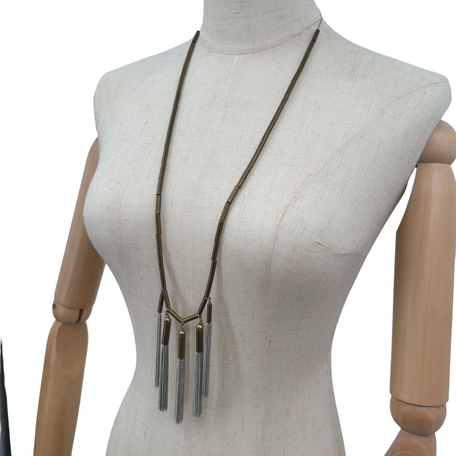 Banana Republic Banana Republic Chain Tassel Statement Necklace Size ONE SIZE - 7 Thumbnail