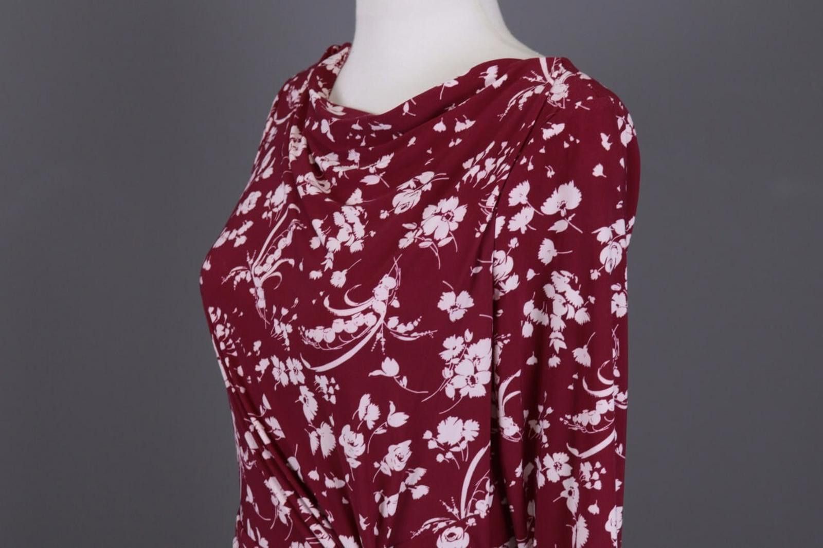 Lauren Ralph Lauren Ladies Ralph Lauren Red Floral Evening Dress Size 10 Size L / US 10 / IT 46 - 7 Thumbnail