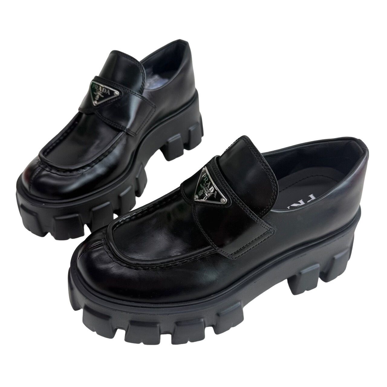 Prada Prada Monolith Leather Loafers Size 36 Size US 6 / IT 36 - 1 Thumbnail