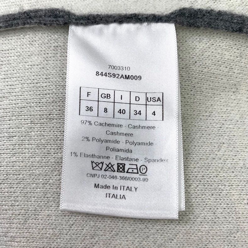 Dior Dior Gray logo printed cashmere hooded long-sleeved sweate Size XS / US 0-2 / IT 36-38 - 6 Thumbnail