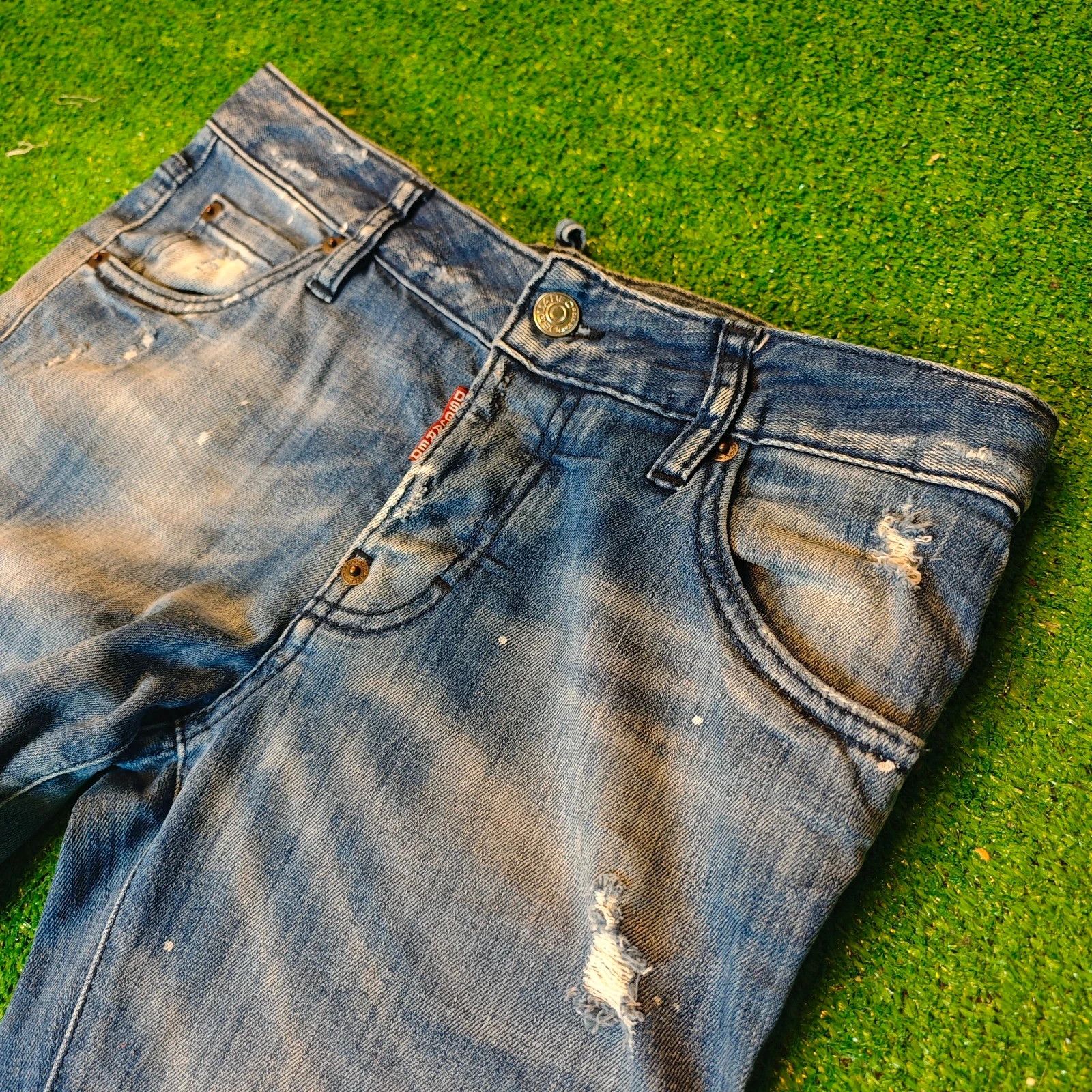 Dsquared2 Dsquared2 Jeans Womens 38 (30') blue capri straight ripped Size 30" / US 8 / IT 44 - 5 Thumbnail