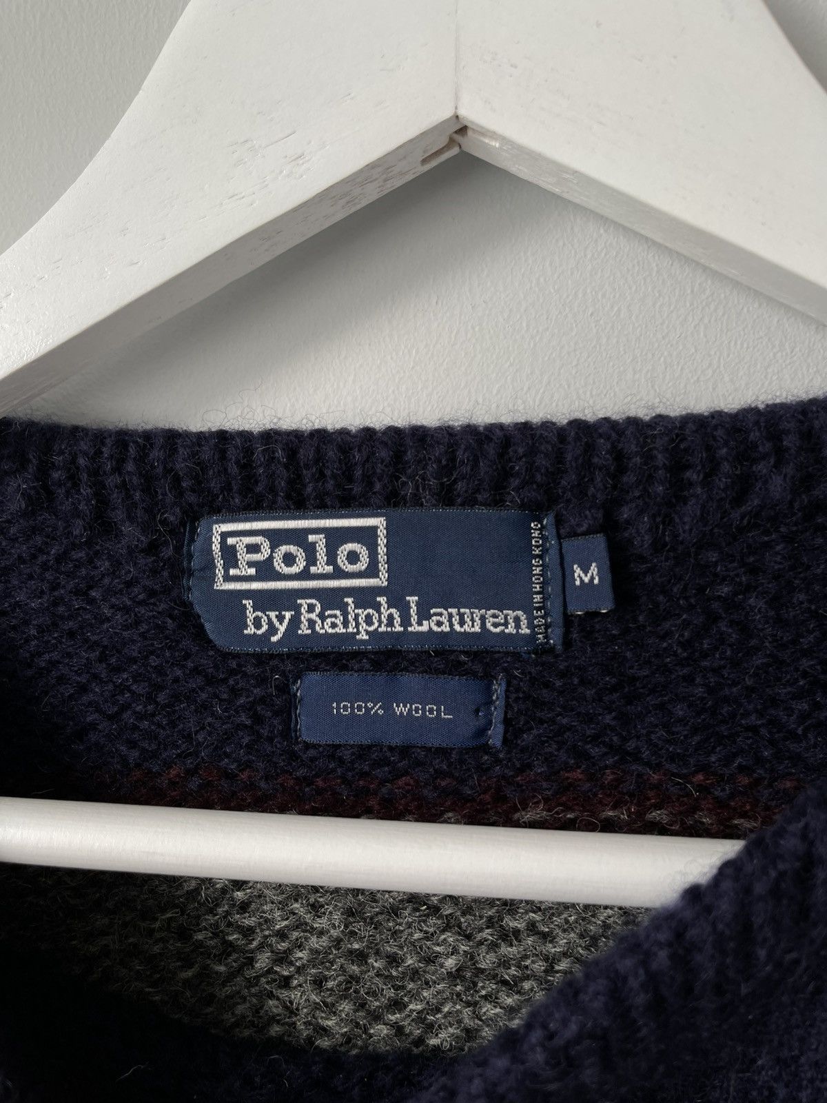 Polo Ralph Lauren 90's Polo Ralph Lauren Striped Cable Knitted Wool Sweater Size US M / EU 48-50 / 2 - 5 Thumbnail