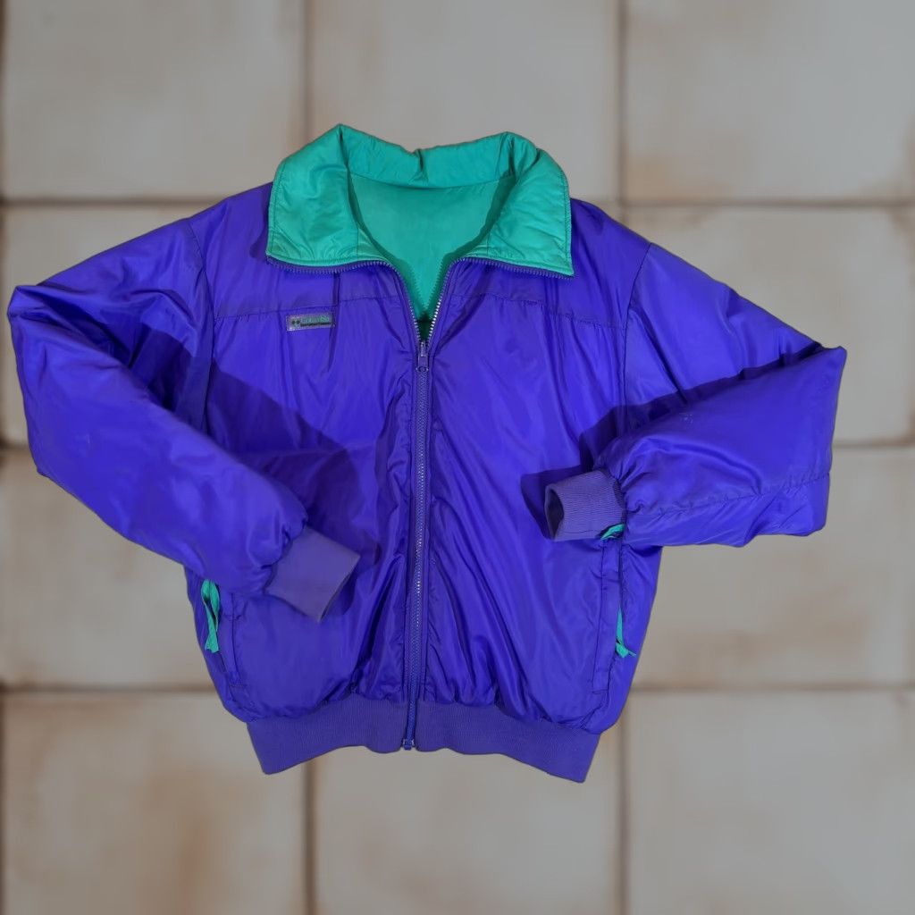 Etro Columbia Jacket Mens Medium Down Bomber Reversible Coat 90s Vintage Puffer Retro Zip Front Size US M / EU 48-50 / 2 - 1 Thumbnail