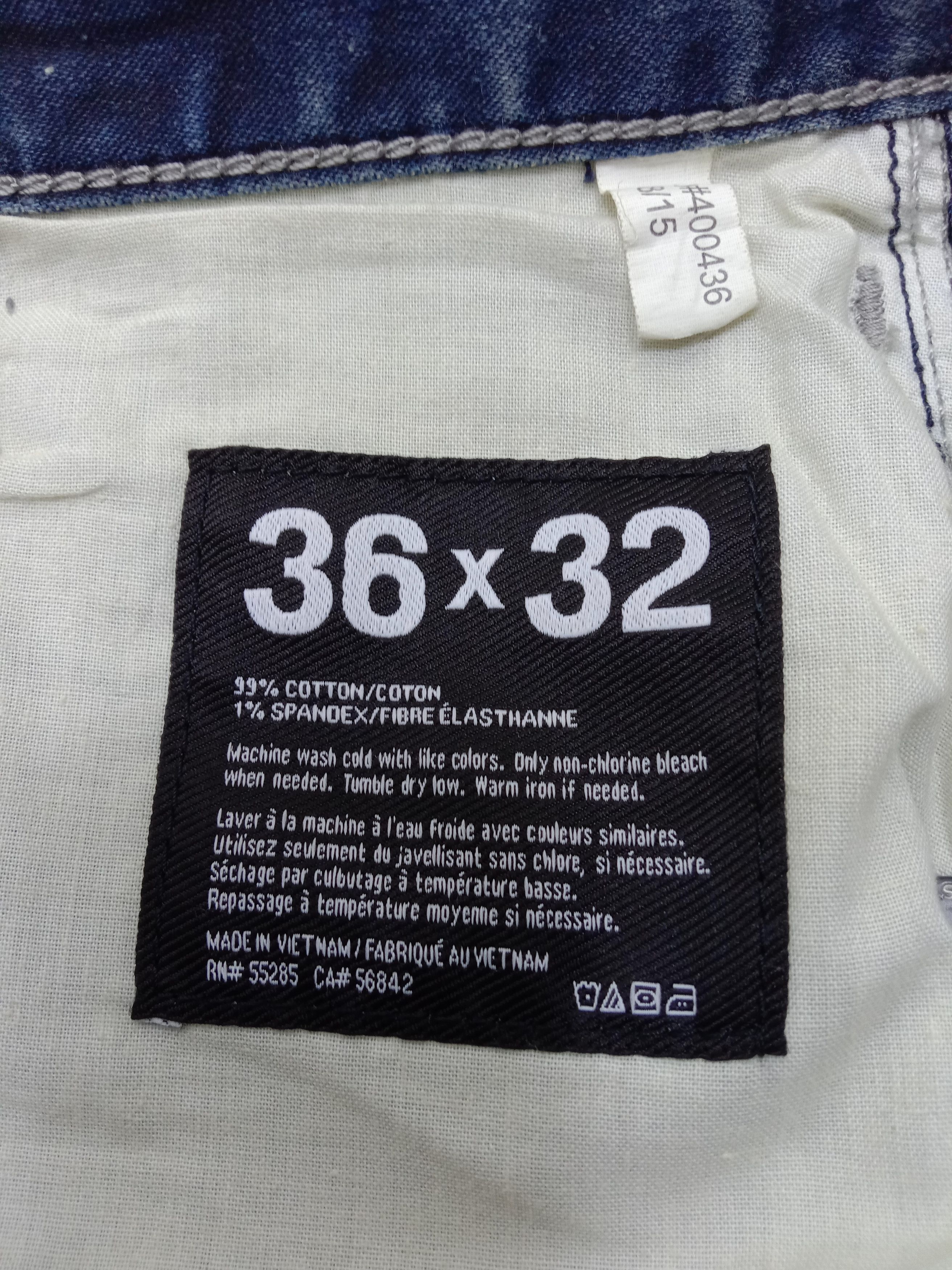 Express Vintage Express Mud Wash Jeans Loose Fit Straight Leg Denim Size US 36 / EU 52 - 12 Thumbnail