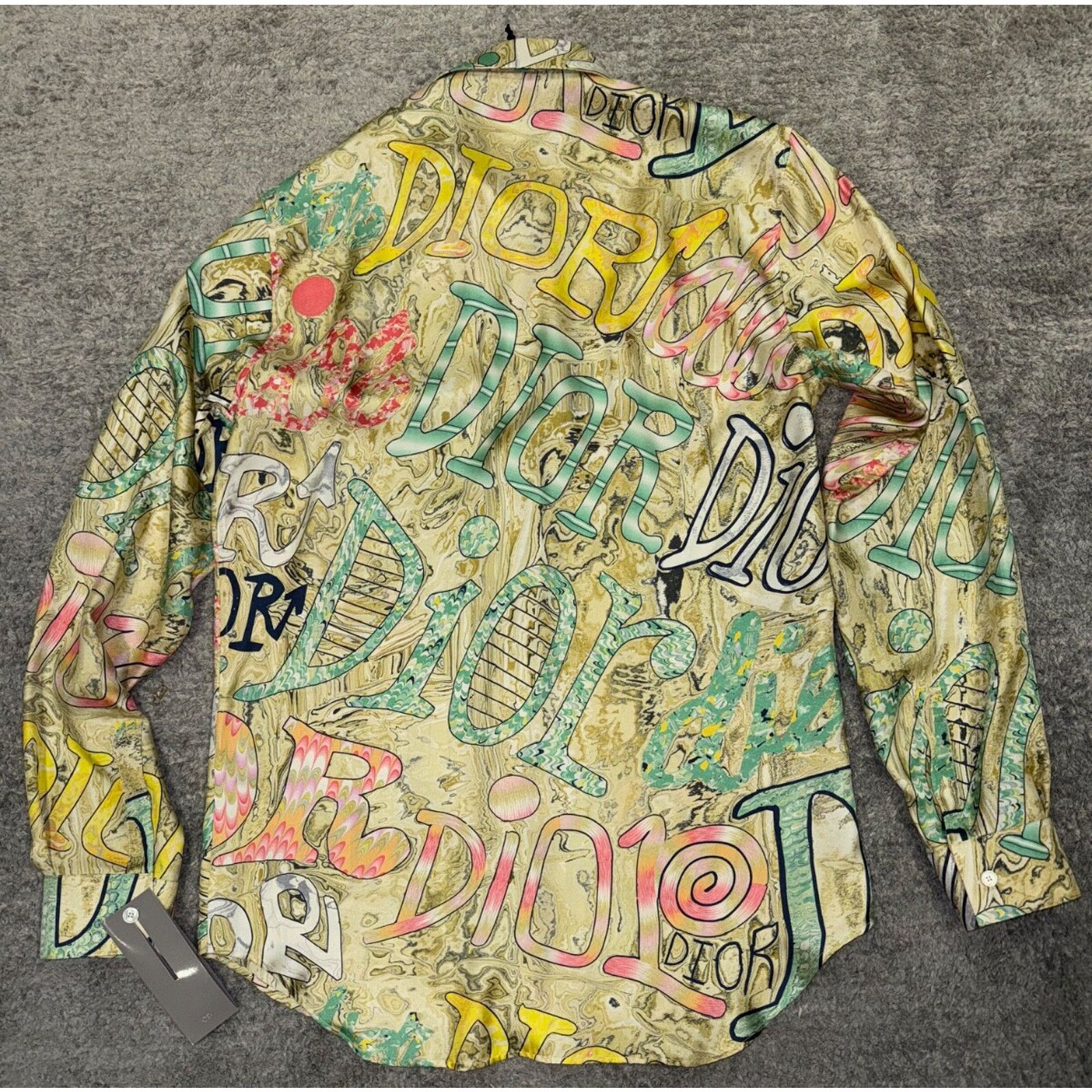 Dior Dior Shawn Stussy Silk Swirl Graffiti Logo Long Sleeve Size US M / EU 48-50 / 2 - 12 Thumbnail
