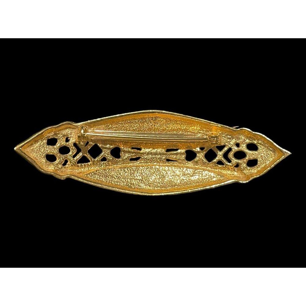 Vintage Vintage Enamel Navette Brooch Pin Size ONE SIZE - 2 Thumbnail